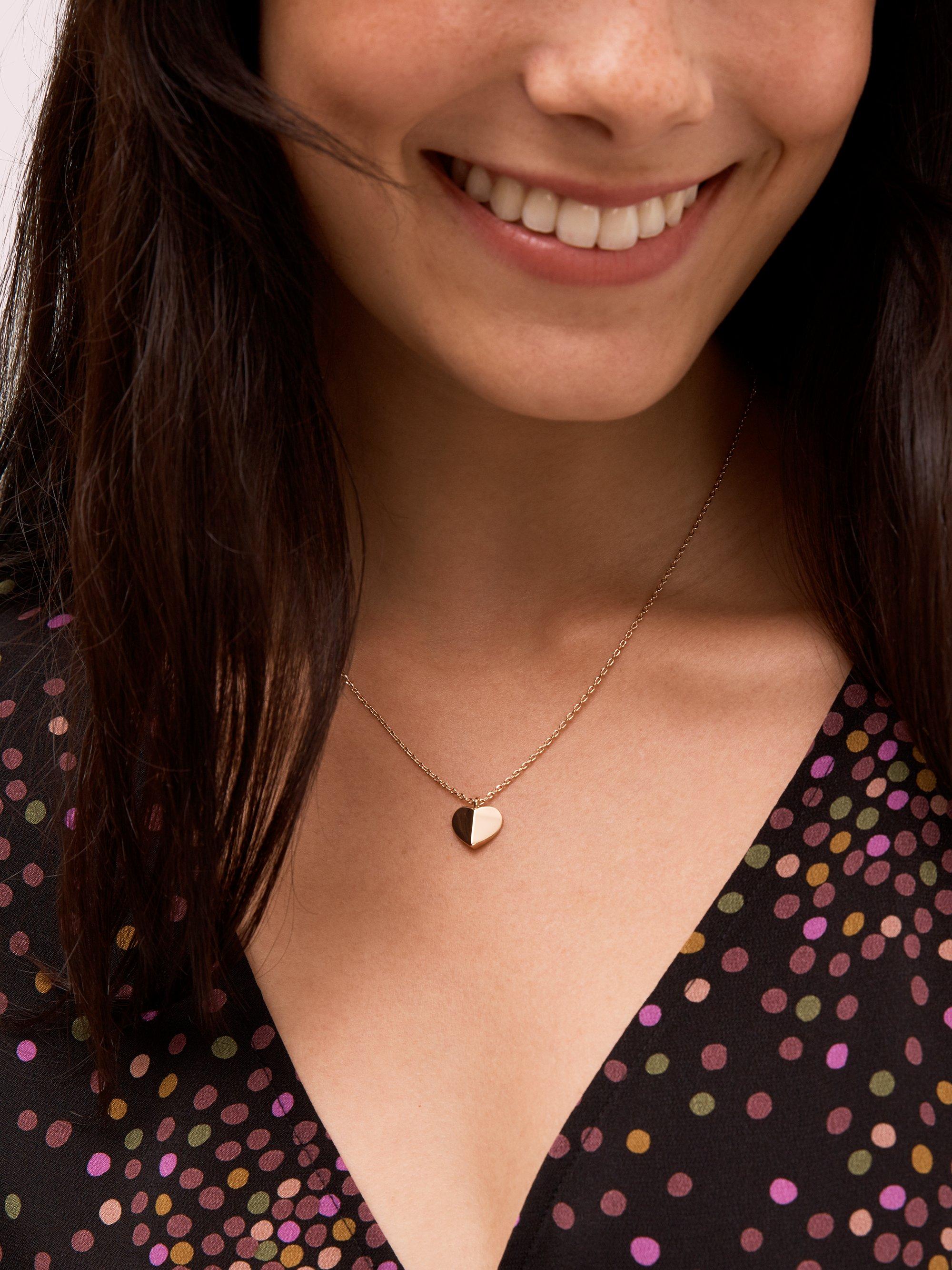 kate spade heart locket necklace