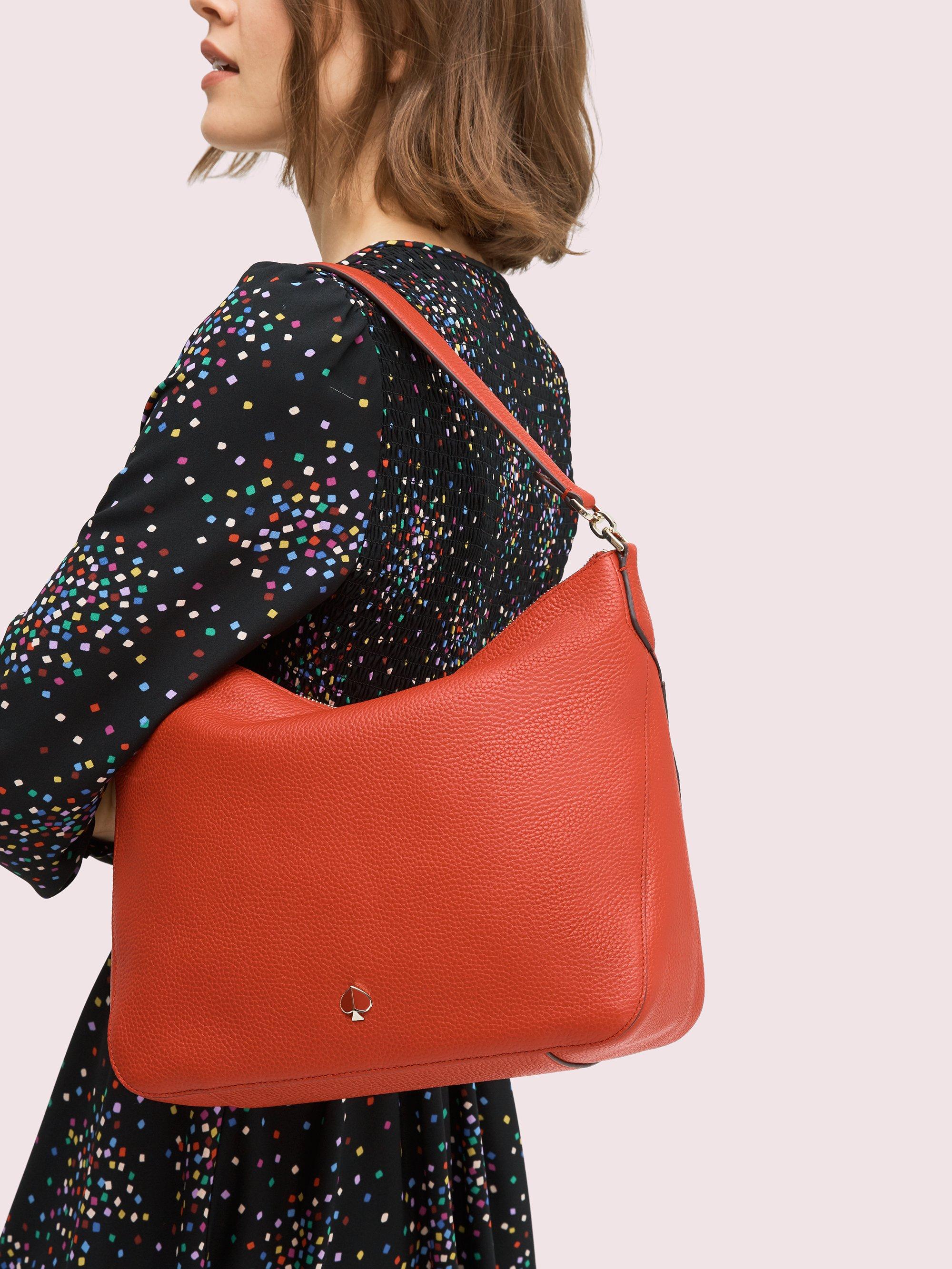 Kate Spade Leather Polly Medium Convertible Shoulder Bag in Red Lyst