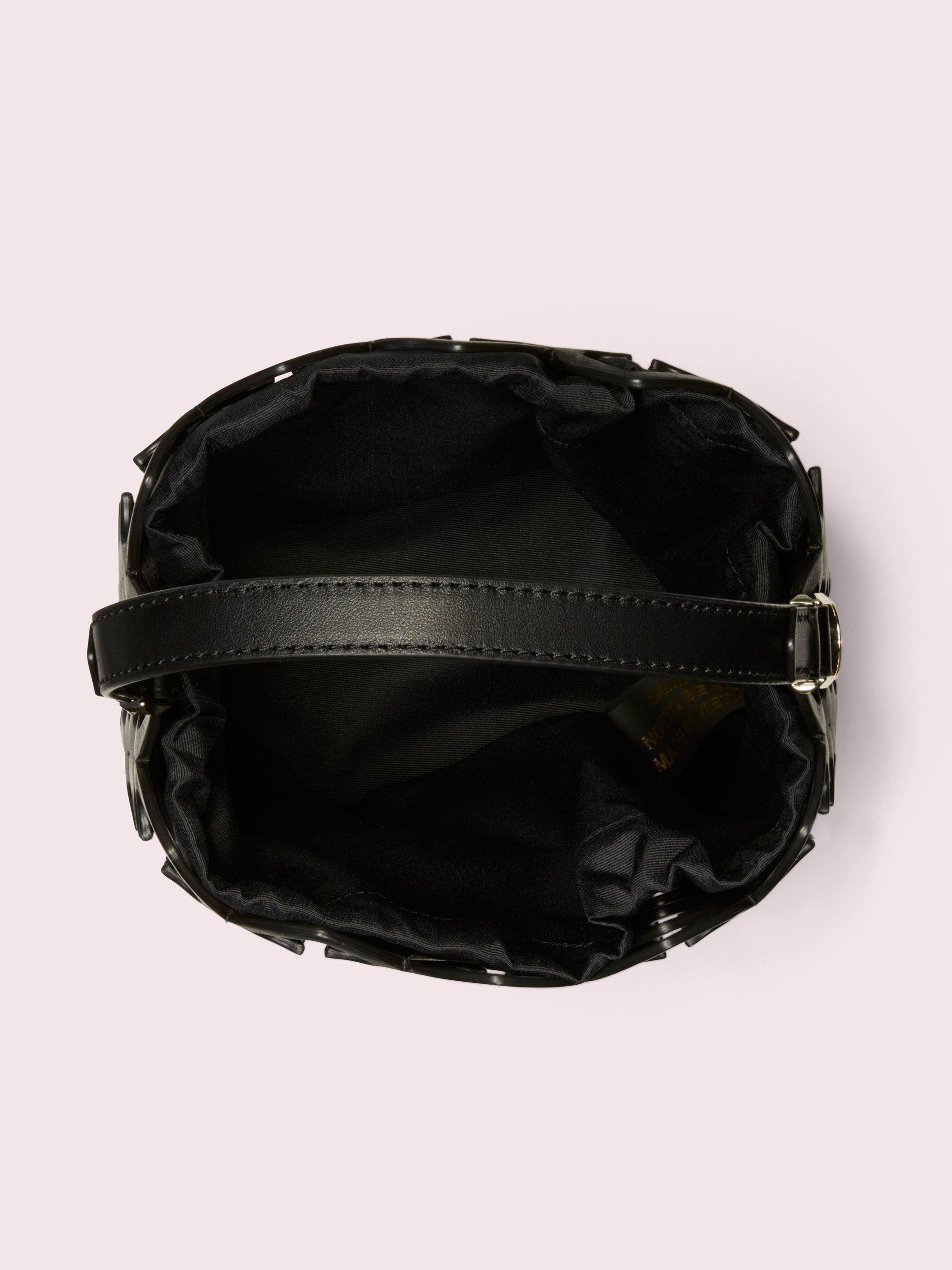 kate spade black bucket bag