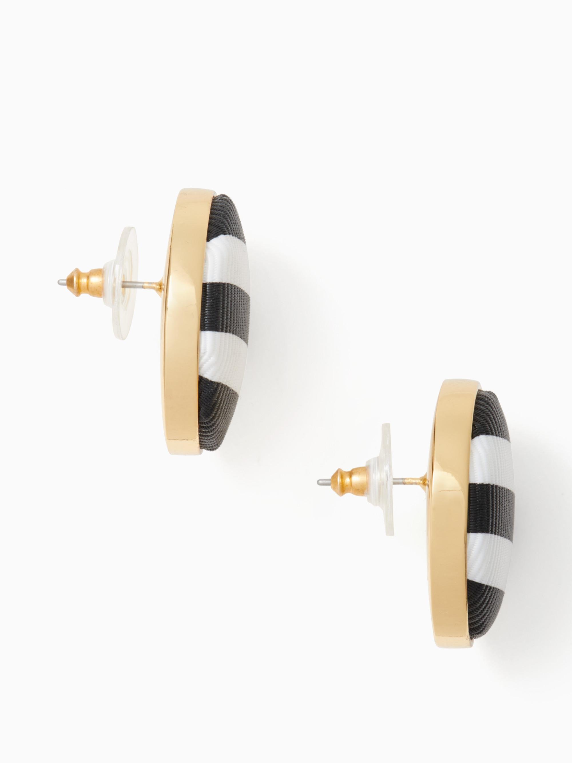 kate spade black and white earrings