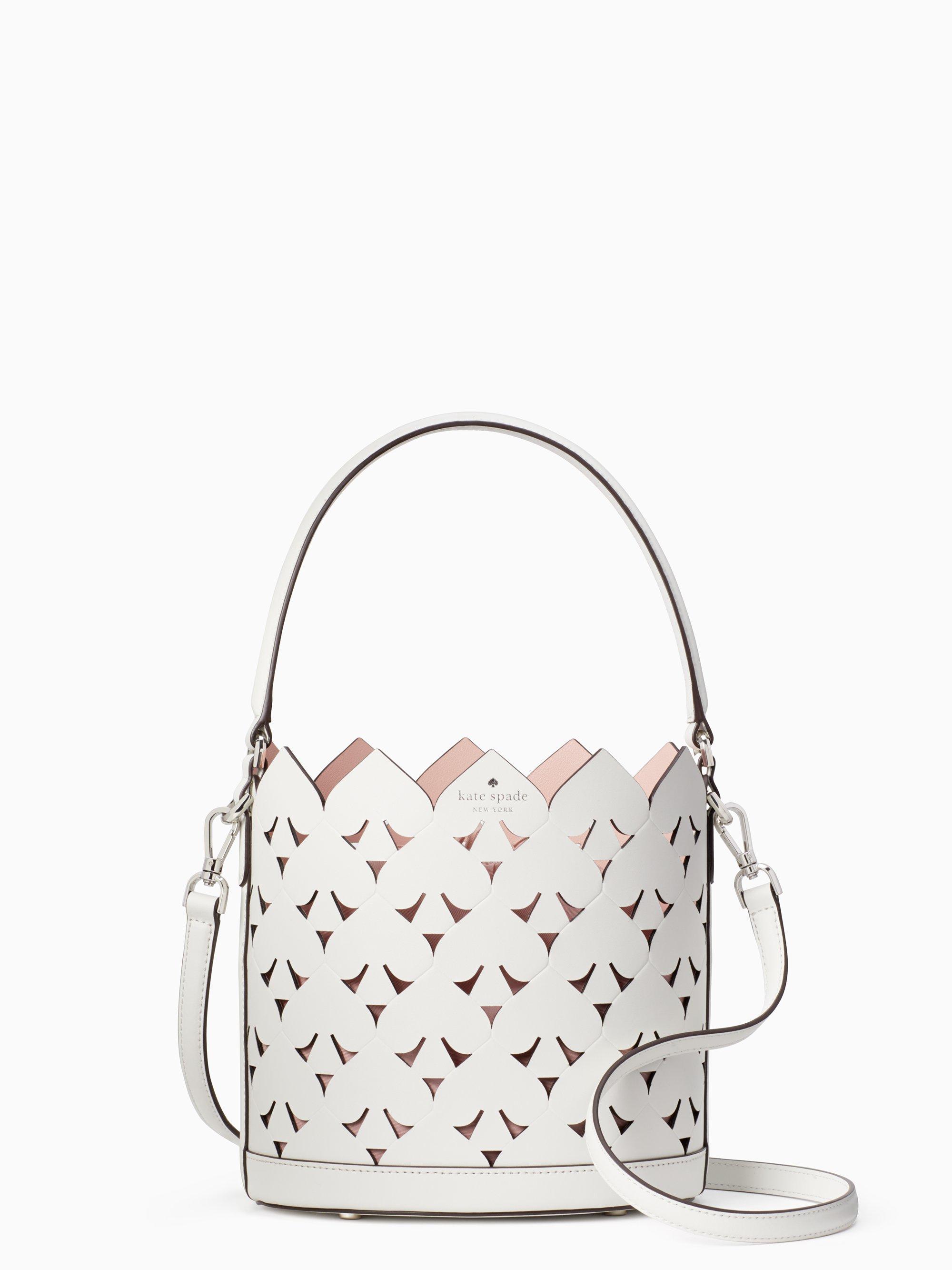small white bucket bag