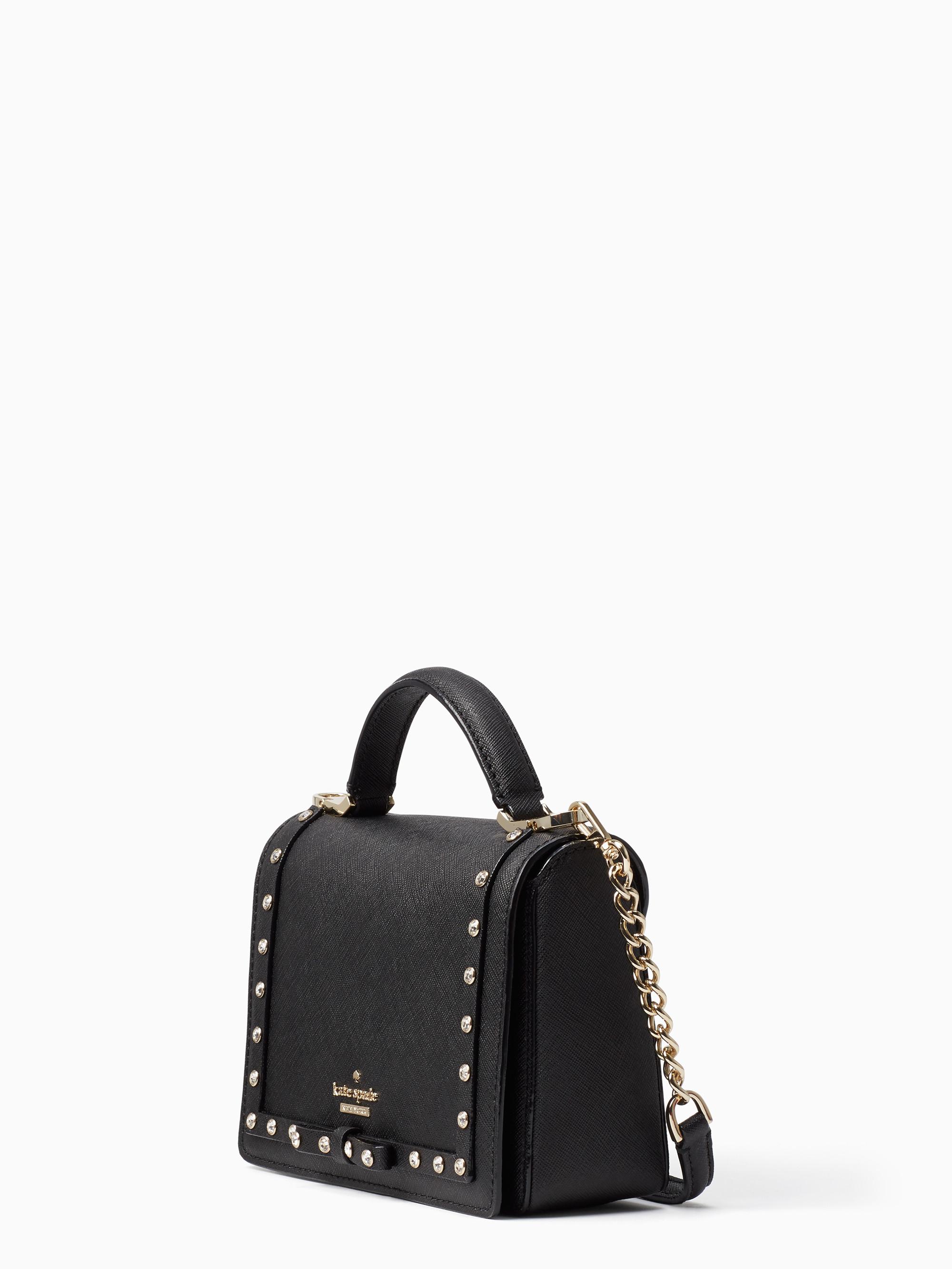 Kate Spade Leather Cameron Street Jeweled Hope in Black | Lyst