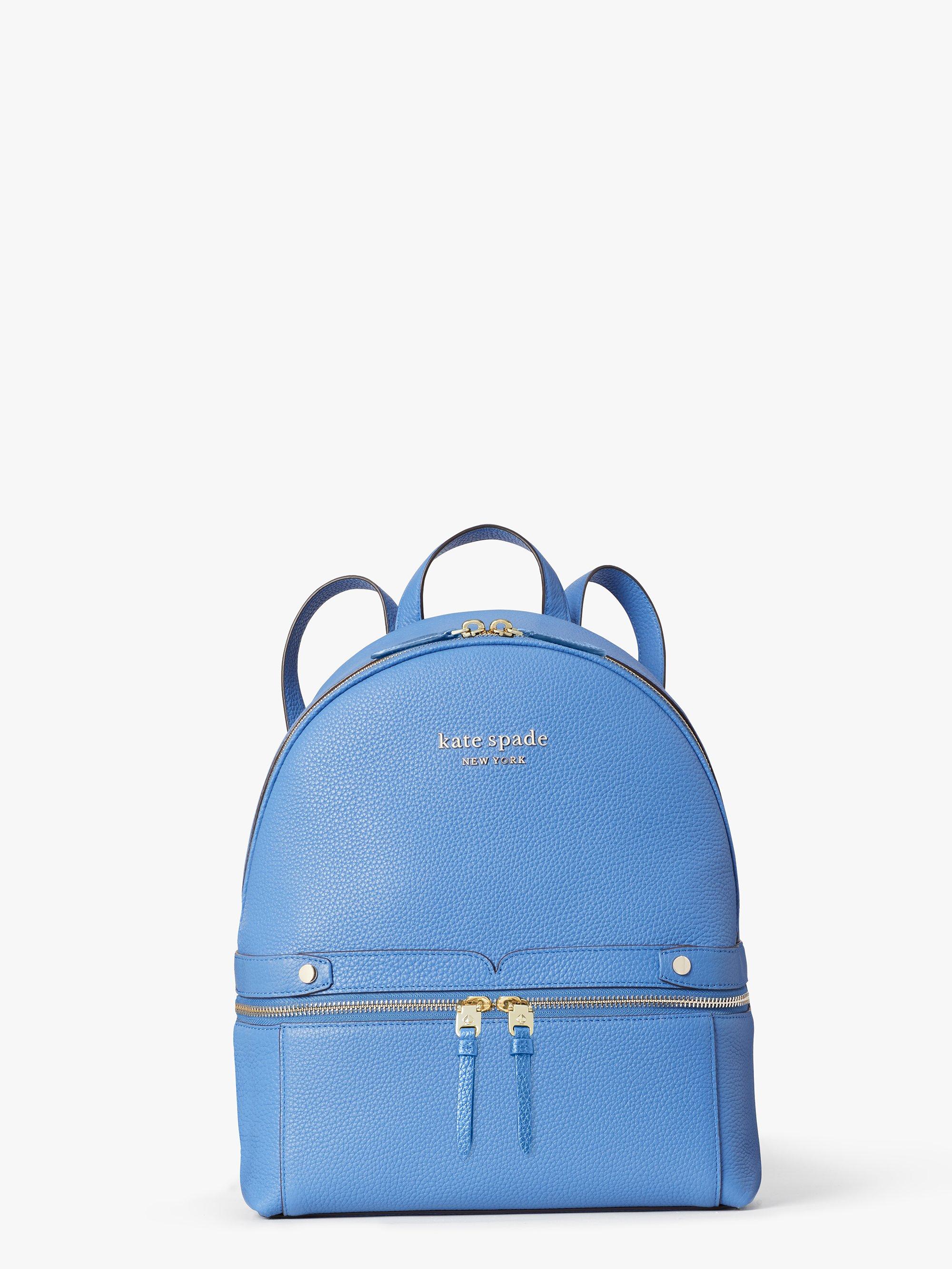 Kate Spade Leather Day Pack Medium Backpack in Deep Cornflower (Blue ...