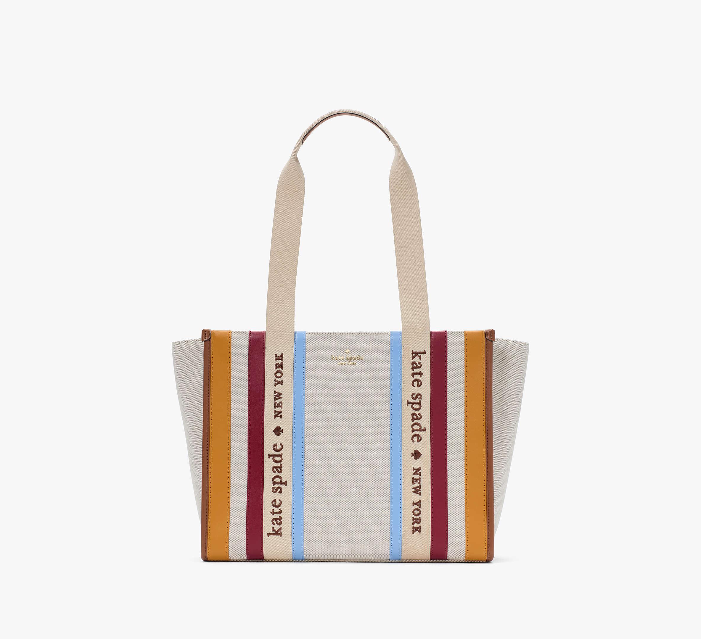 Kate Spade Kip Stripe Large Tote in White Lyst
