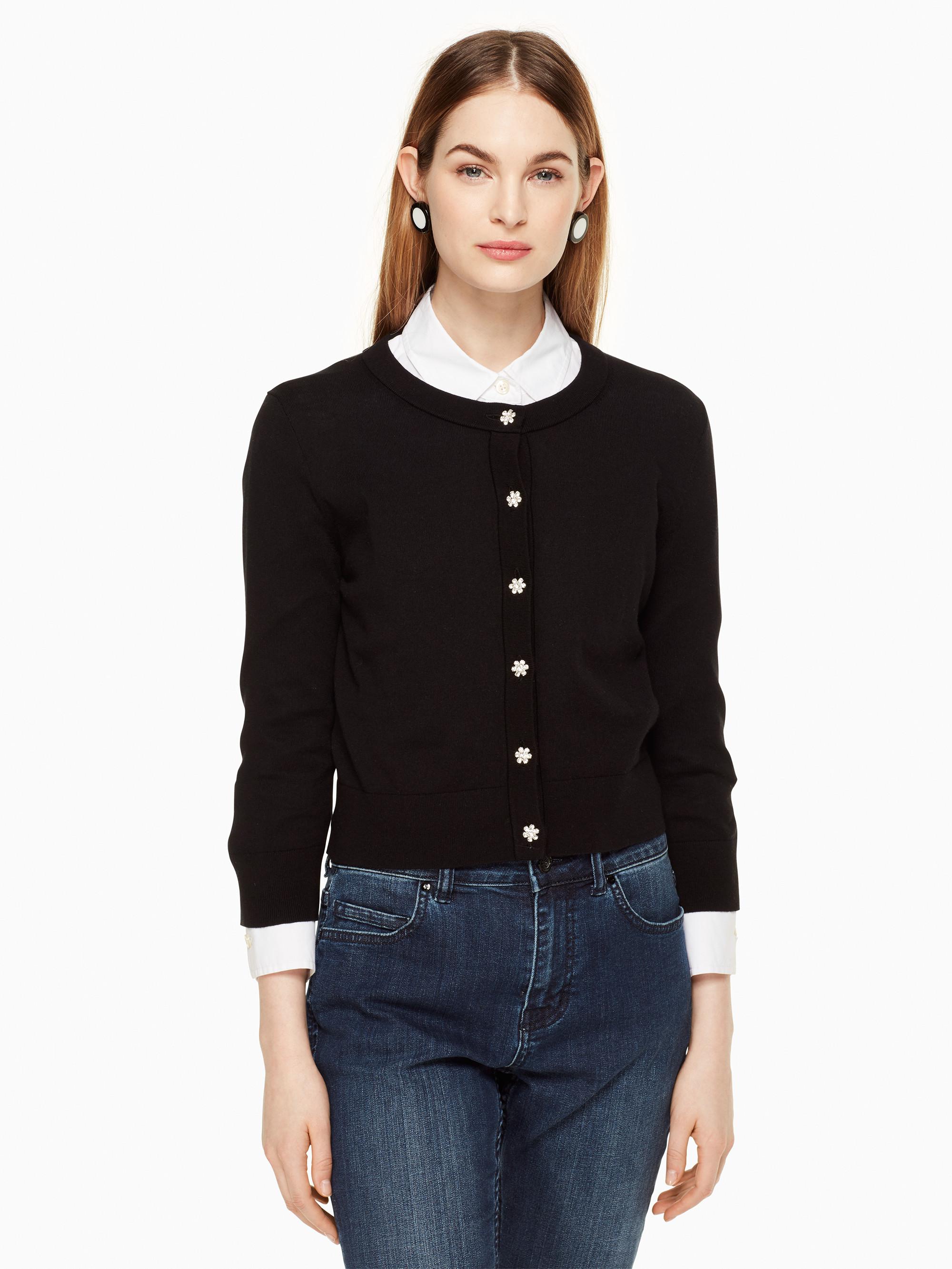 kate spade black cardigan