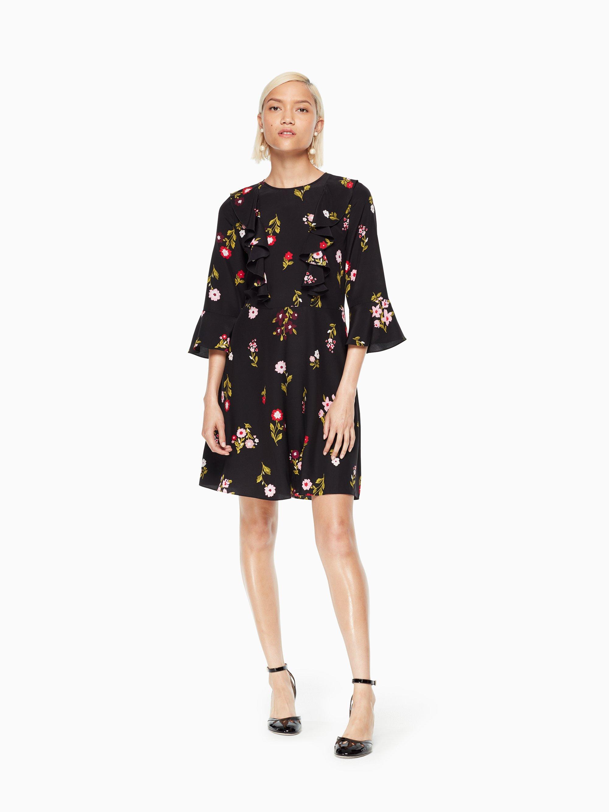 kate spade black floral dress