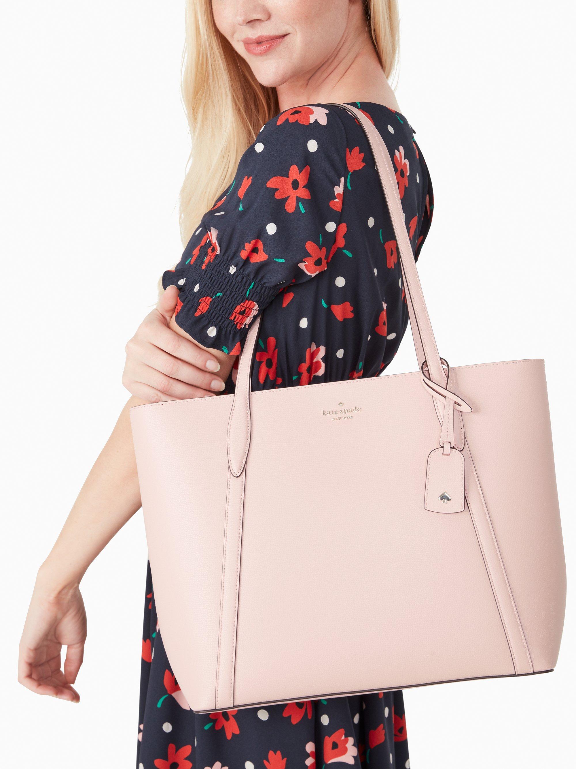 Kate Spade Leather Cara Large Tote in Pink - Lyst