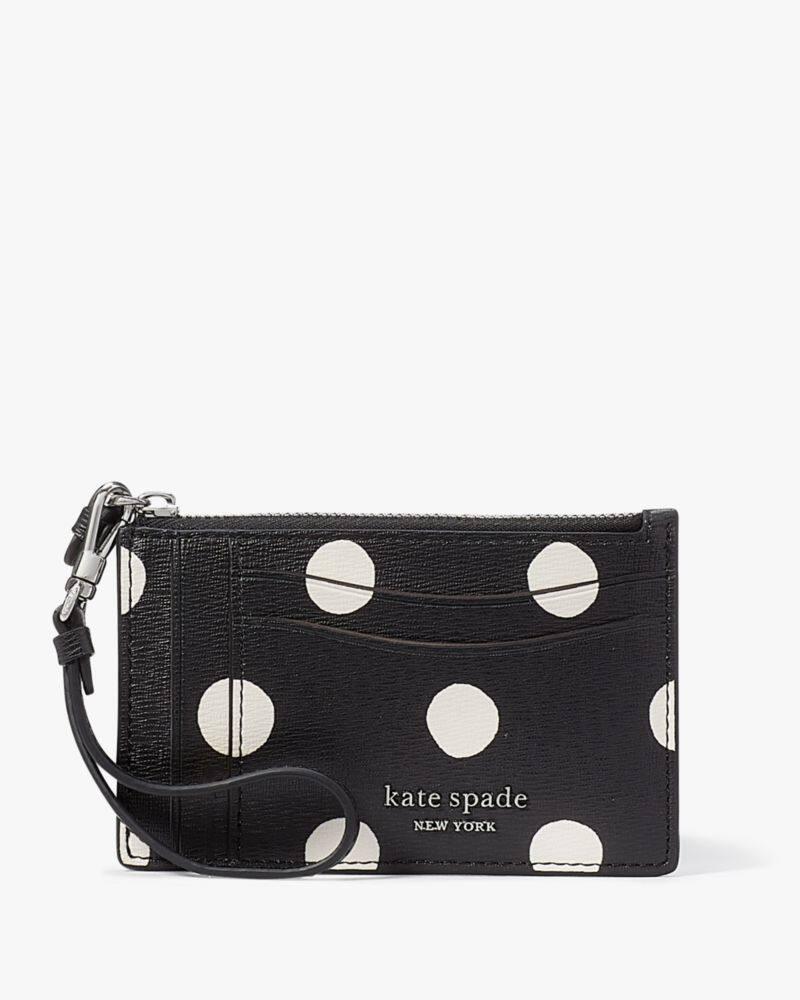 Kate Spade Morgan Sunshine Dot Card Case Wristlet in Black Lyst UK