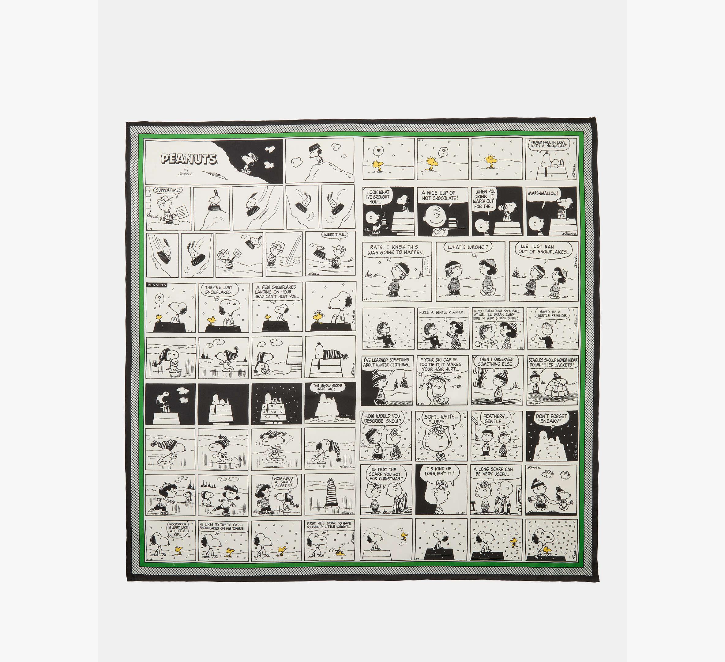 小物 PEANUTS for TheThreeRobbers SQUARE SCARF Kate Spade Peanuts Silk Square in Metallic | Lyst