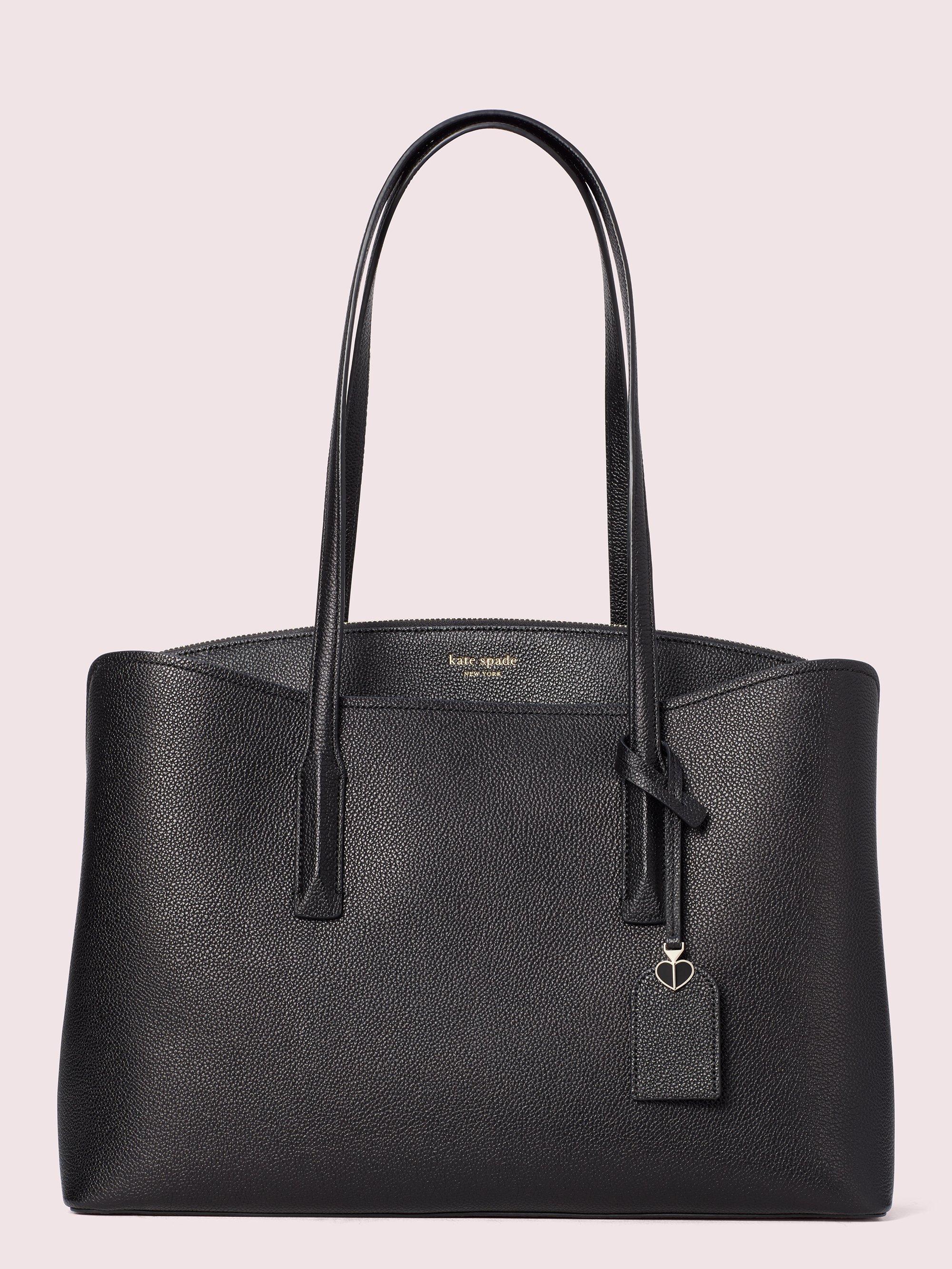 Kate Spade Leather Margaux Large Work Tote in Black - Lyst