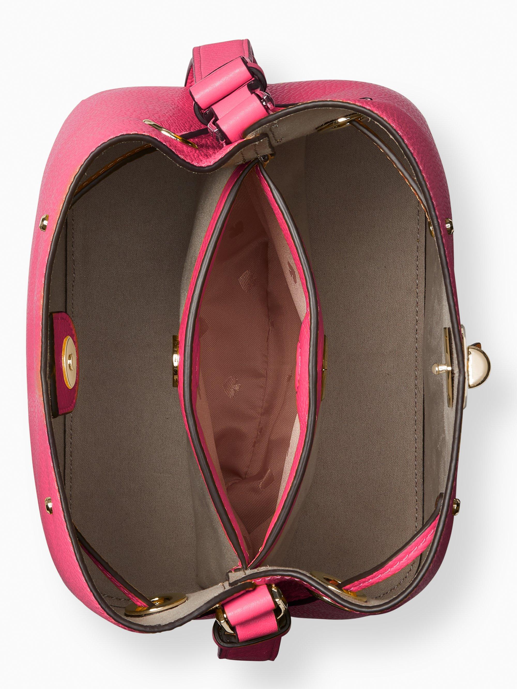 Kate Spade Suede Marti Small Bucket Bag in Bright Magenta (Pink 