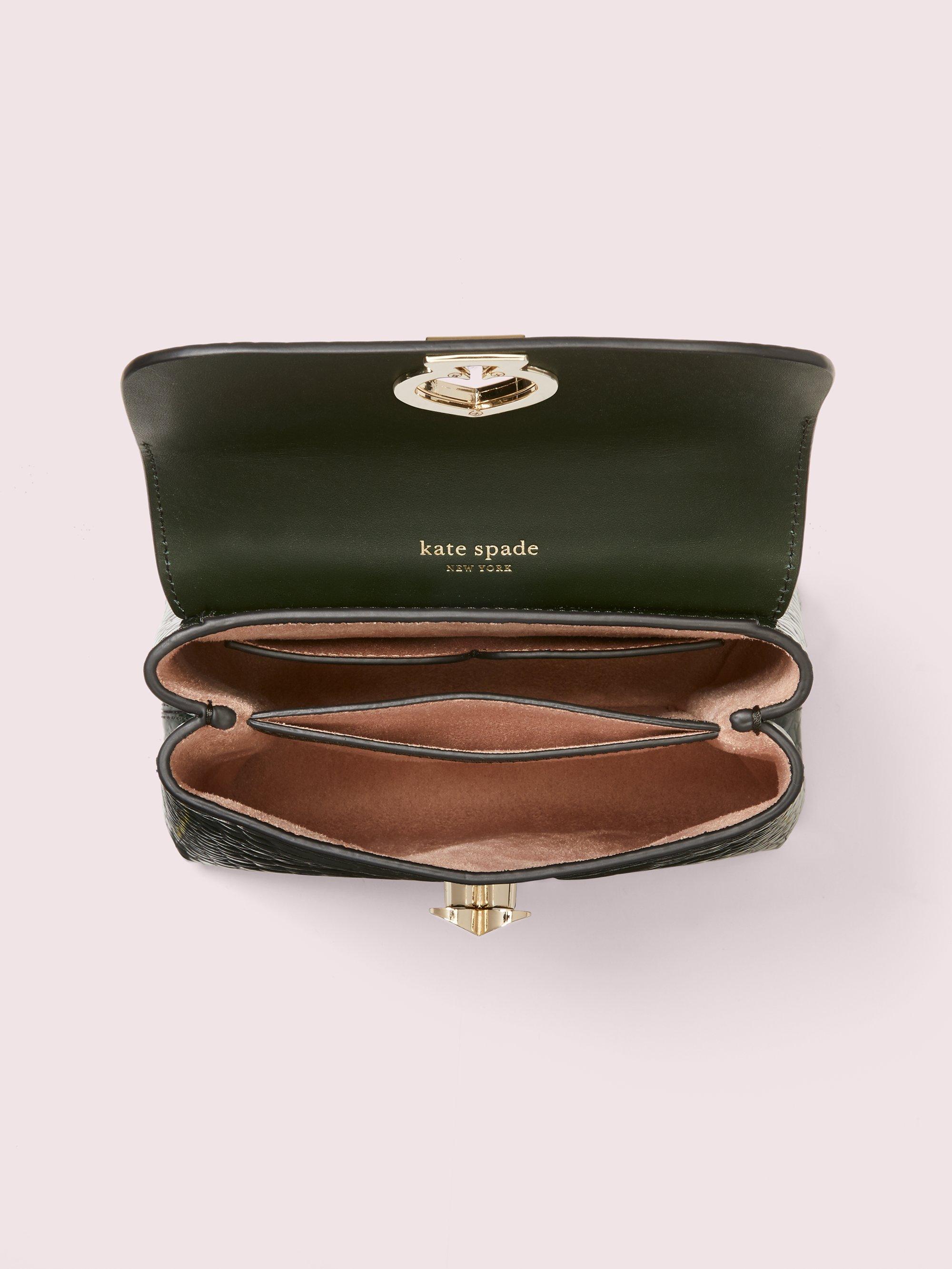 Kate Spade Leather Romy Crocembossed Mini Flap Top Handle Bag Lyst