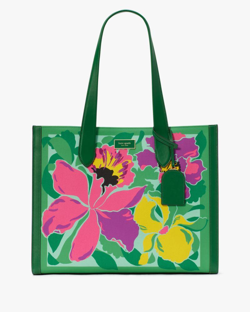Kate Spade Manhattan Orchid Bloom Canvas Over The Shoulder Tote in Green Lyst UK