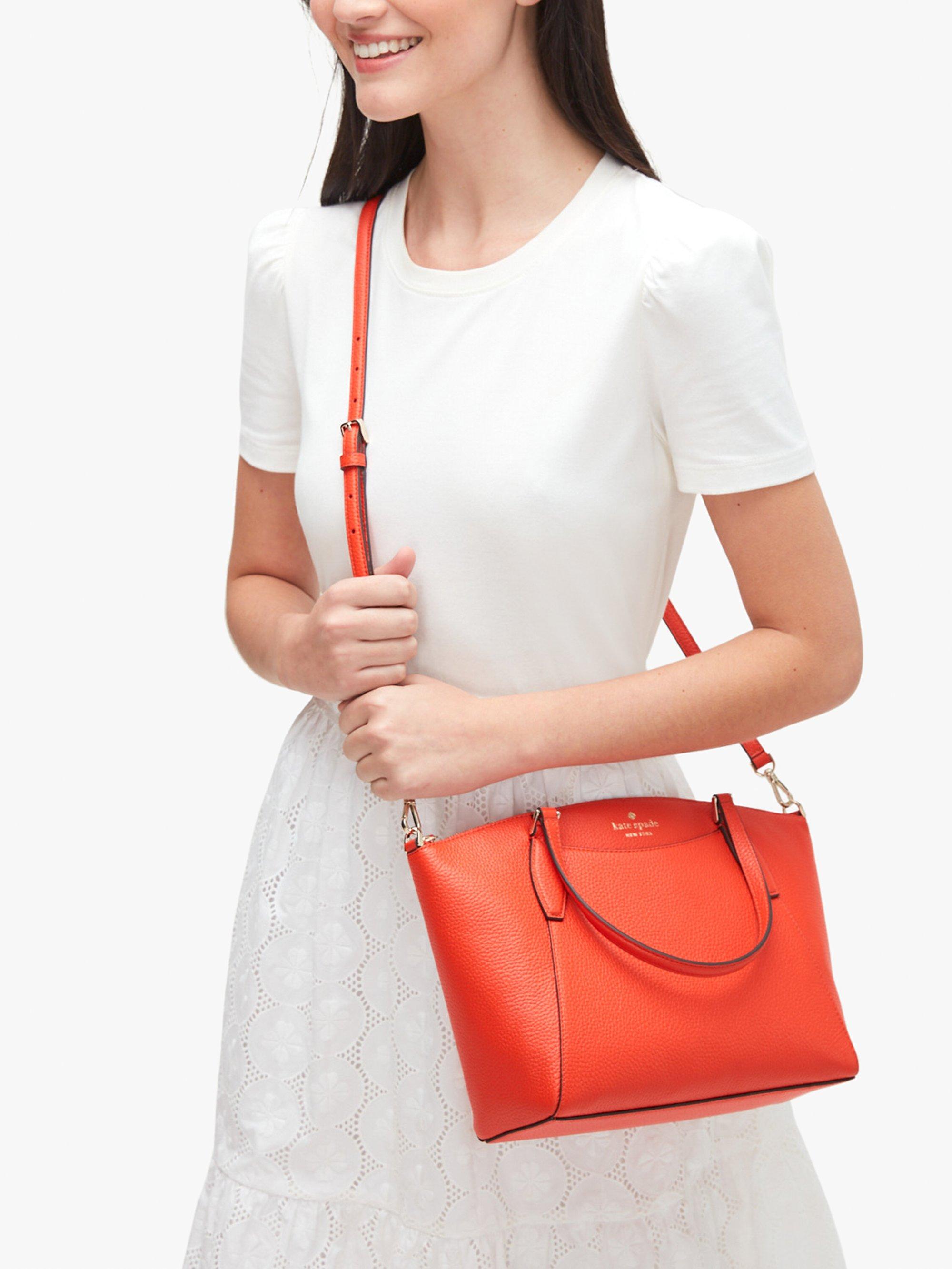 Kate Spade Leather Monica Satchel in Red - Lyst