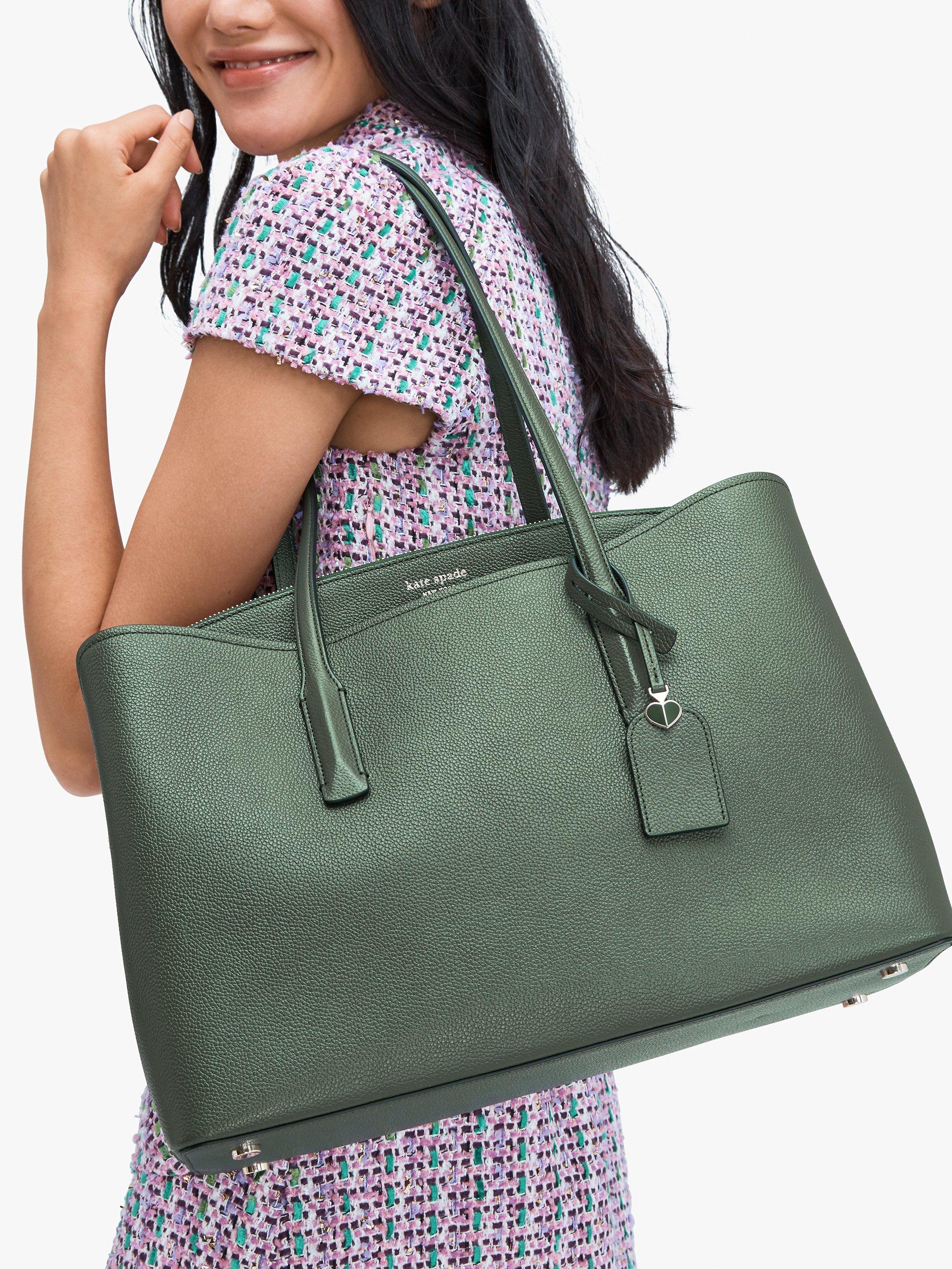 Kate Spade Leather Margaux Large Work Tote in Green - Lyst