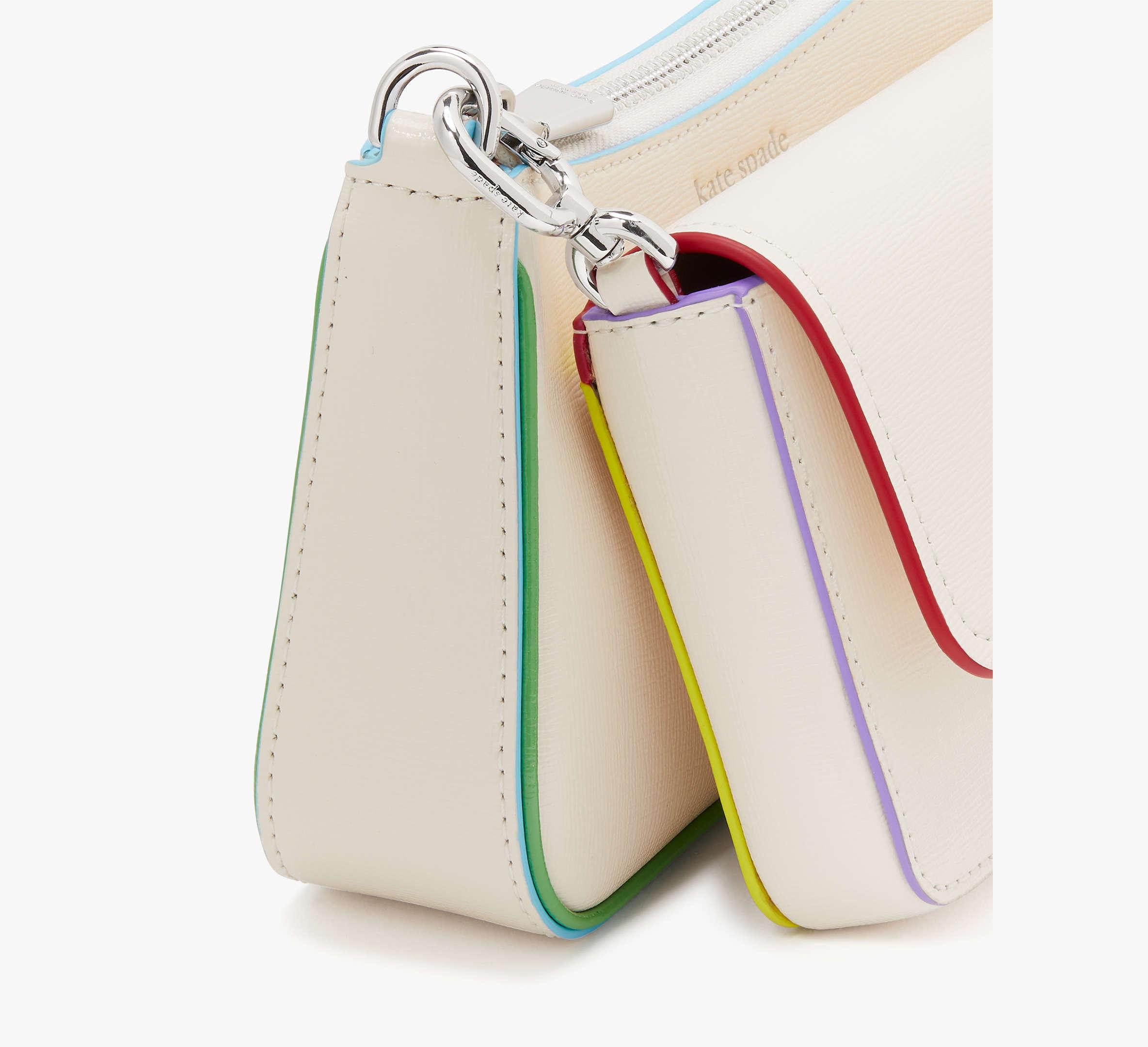 Kate Spade Double Up Rainbow Trim Crossbody in White Lyst UK
