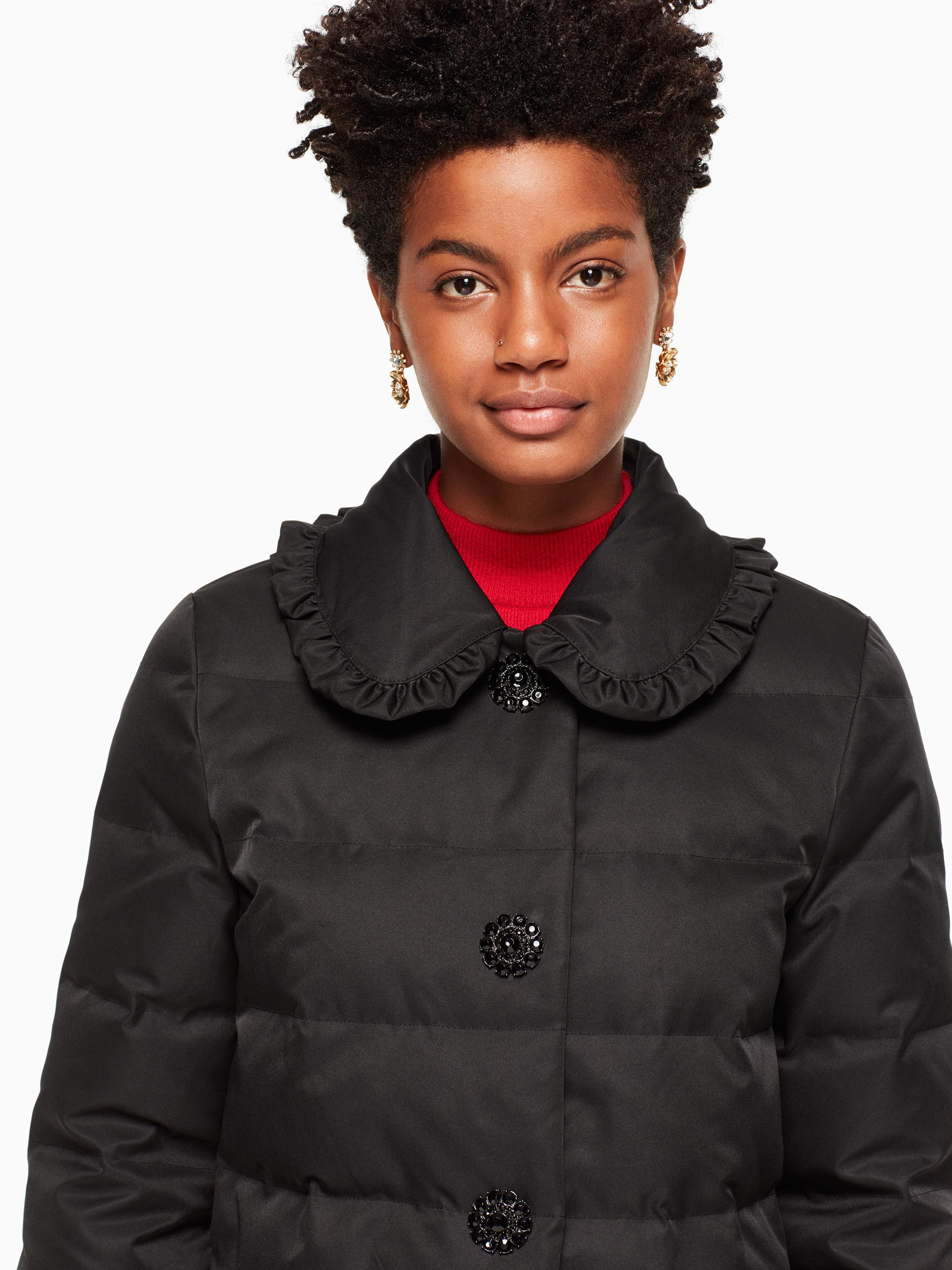 calvin klein black puffer coat