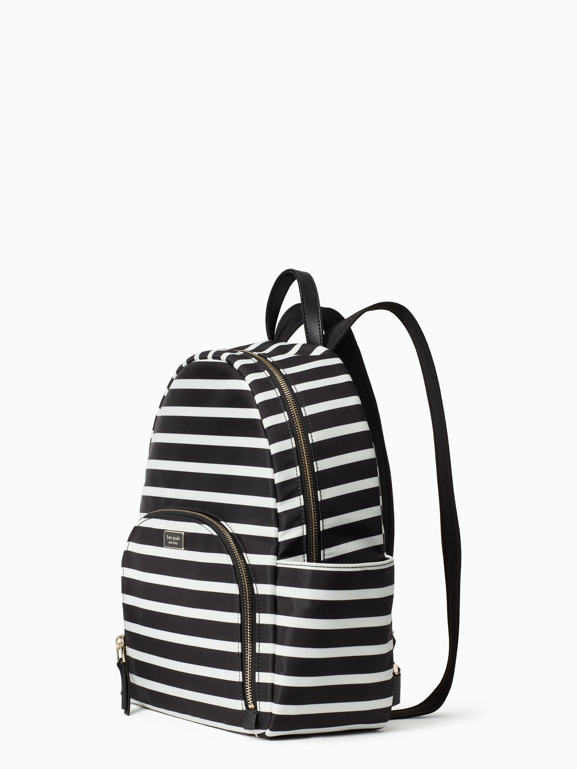 Kate Spade Synthetic Dawn Sailing Stripe Large Backpack in Black - Lyst