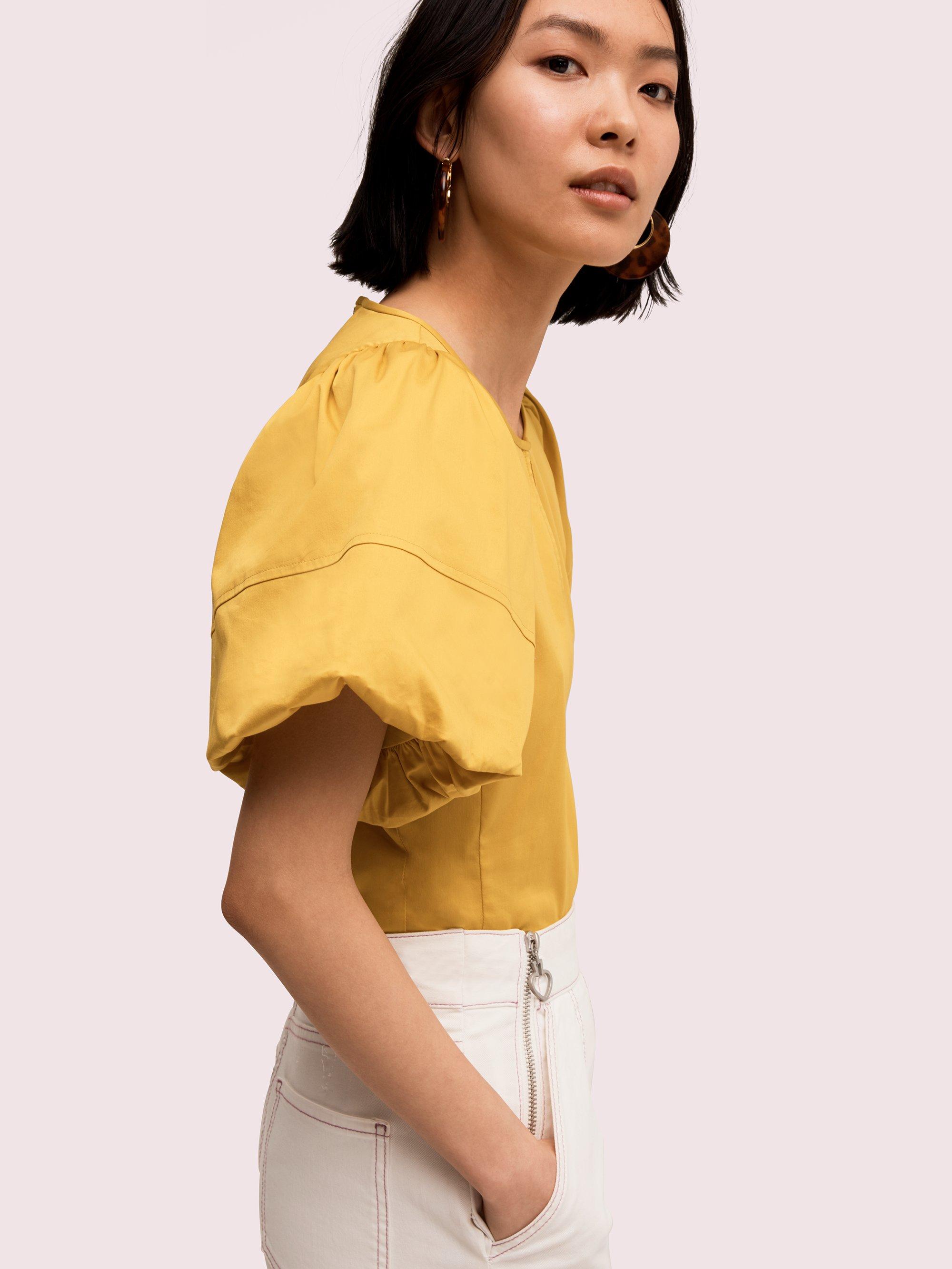 Kate Spade Cotton Puff Sleeve Poplin 