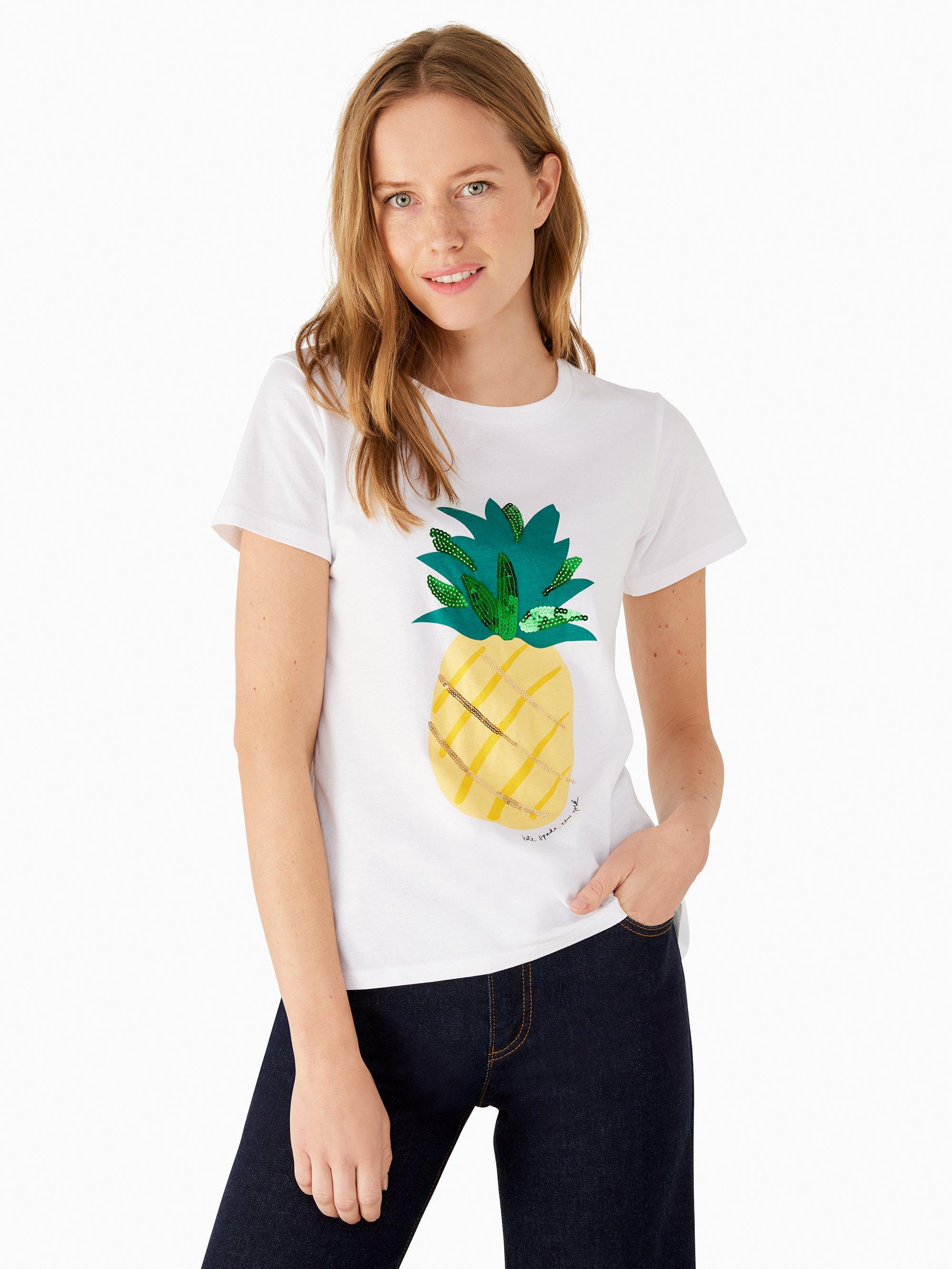 Kate Spade Denim Pineapple T Shirt in 