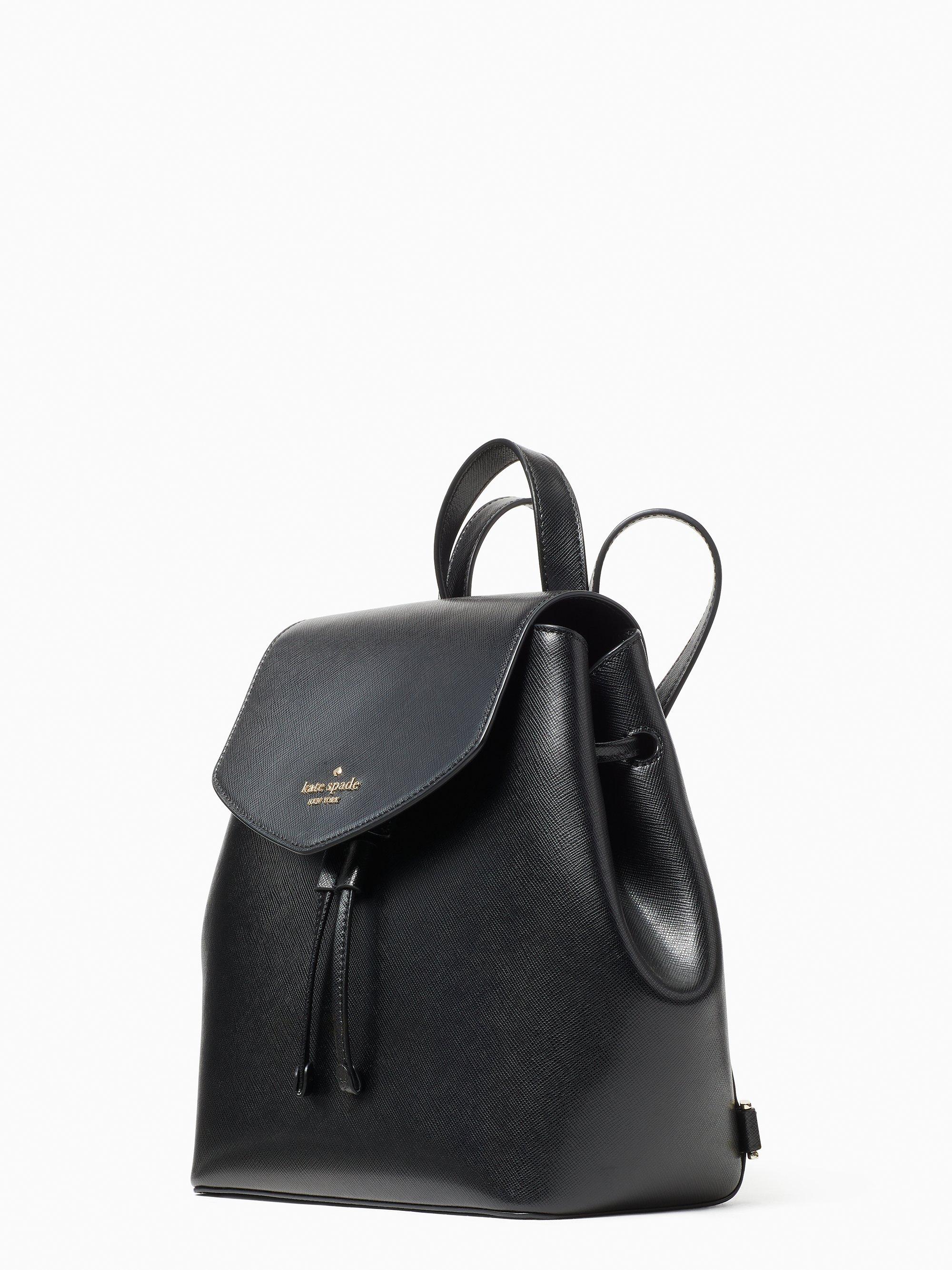 Kate Spade Leather Lizzie Medium Flap Backpack in Black | Lyst