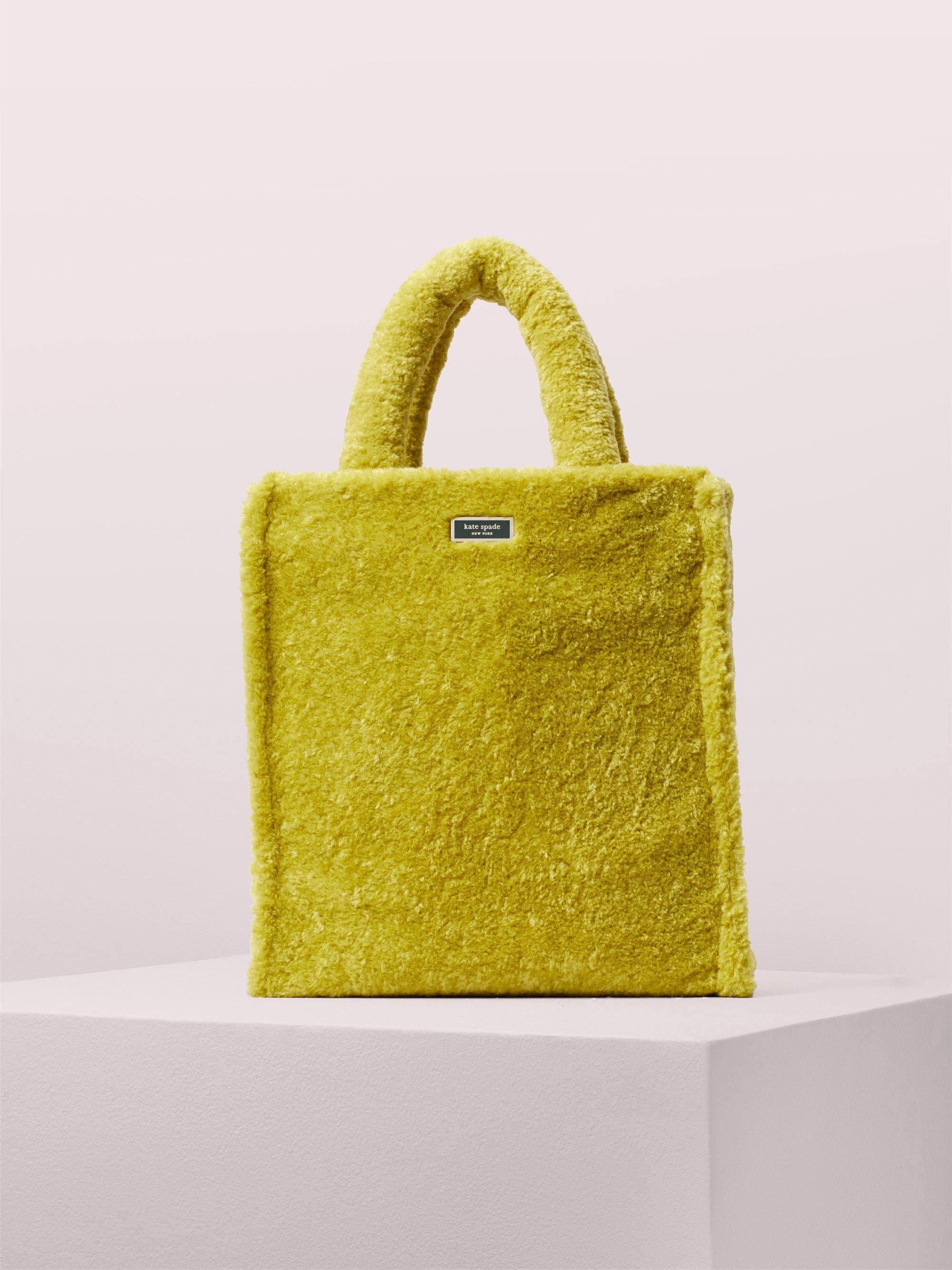 yellow fluffy bag