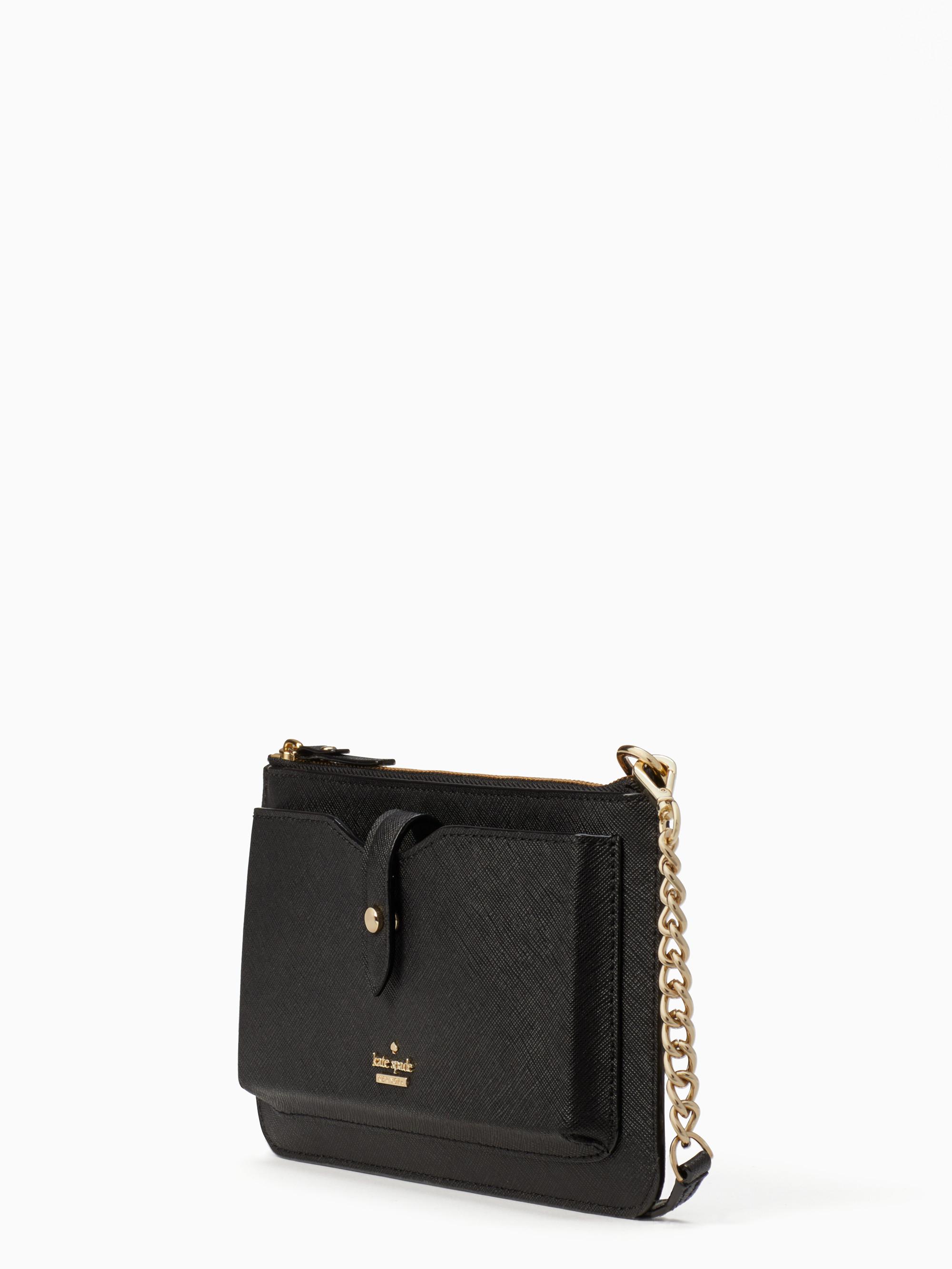 Kate Spade Leather Phone Crossbody in Black Lyst