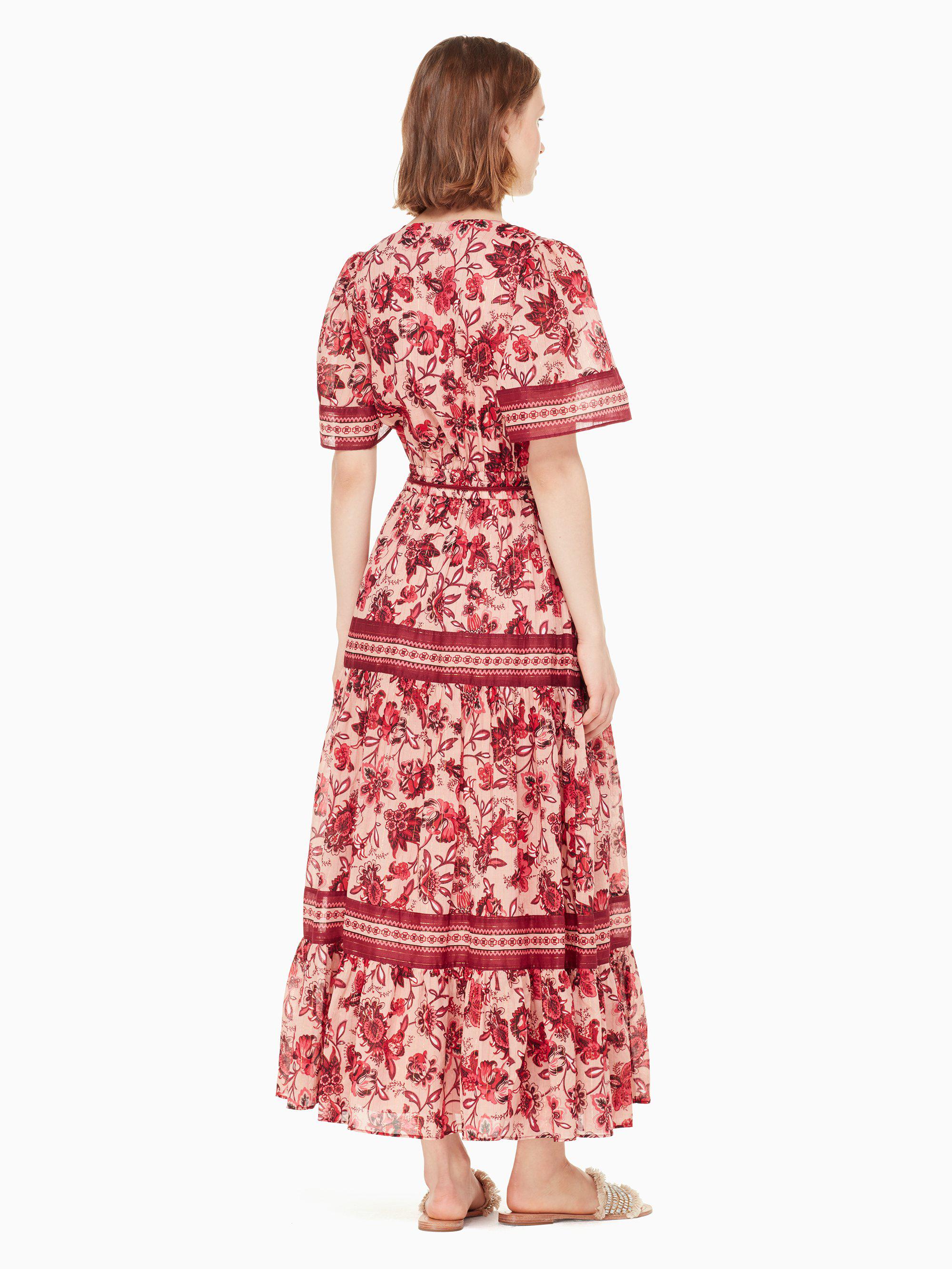 kate spade paisley blossom midi dress