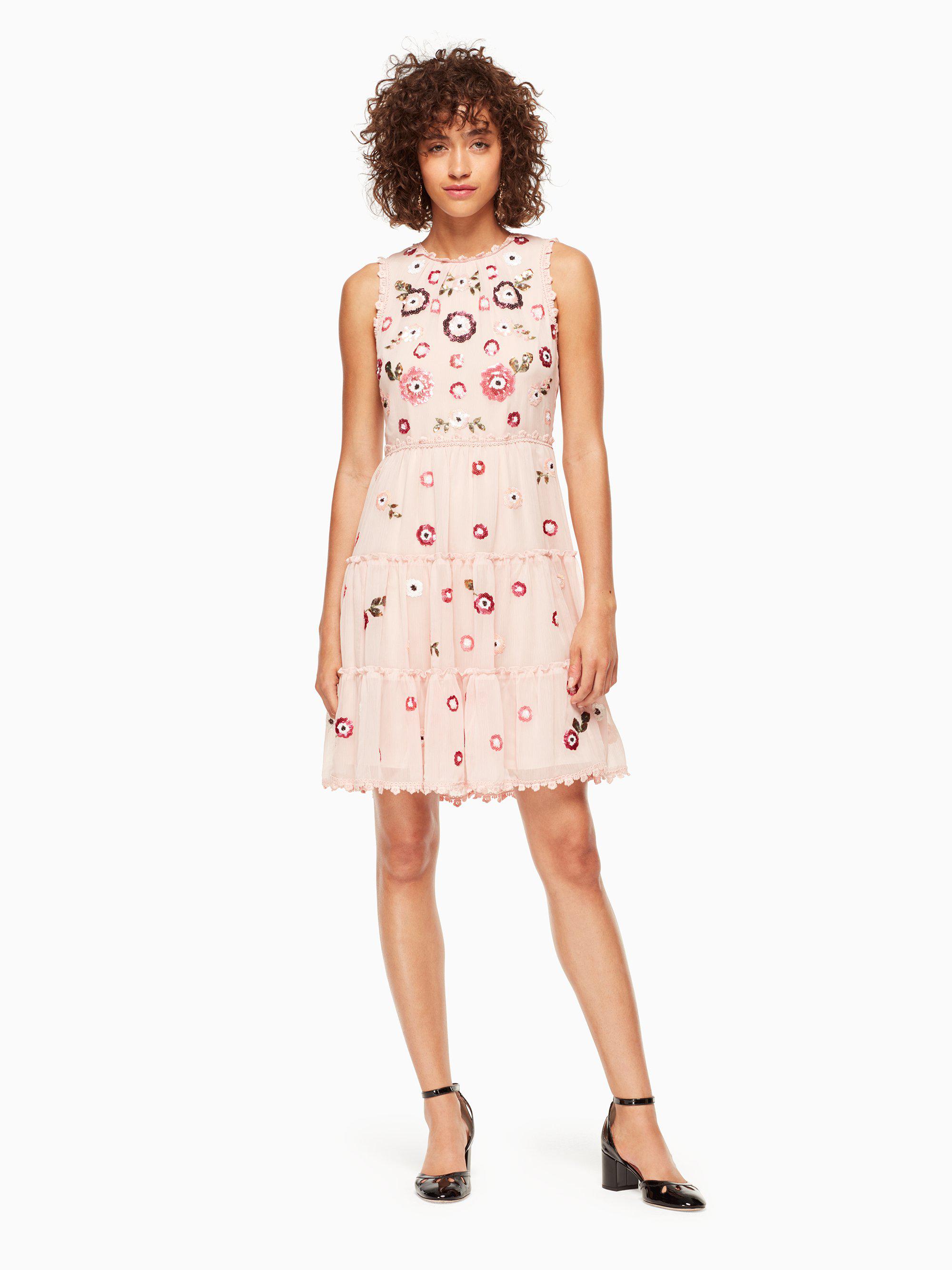 Kate Spade Chiffon Langley Dress in Pink Lyst