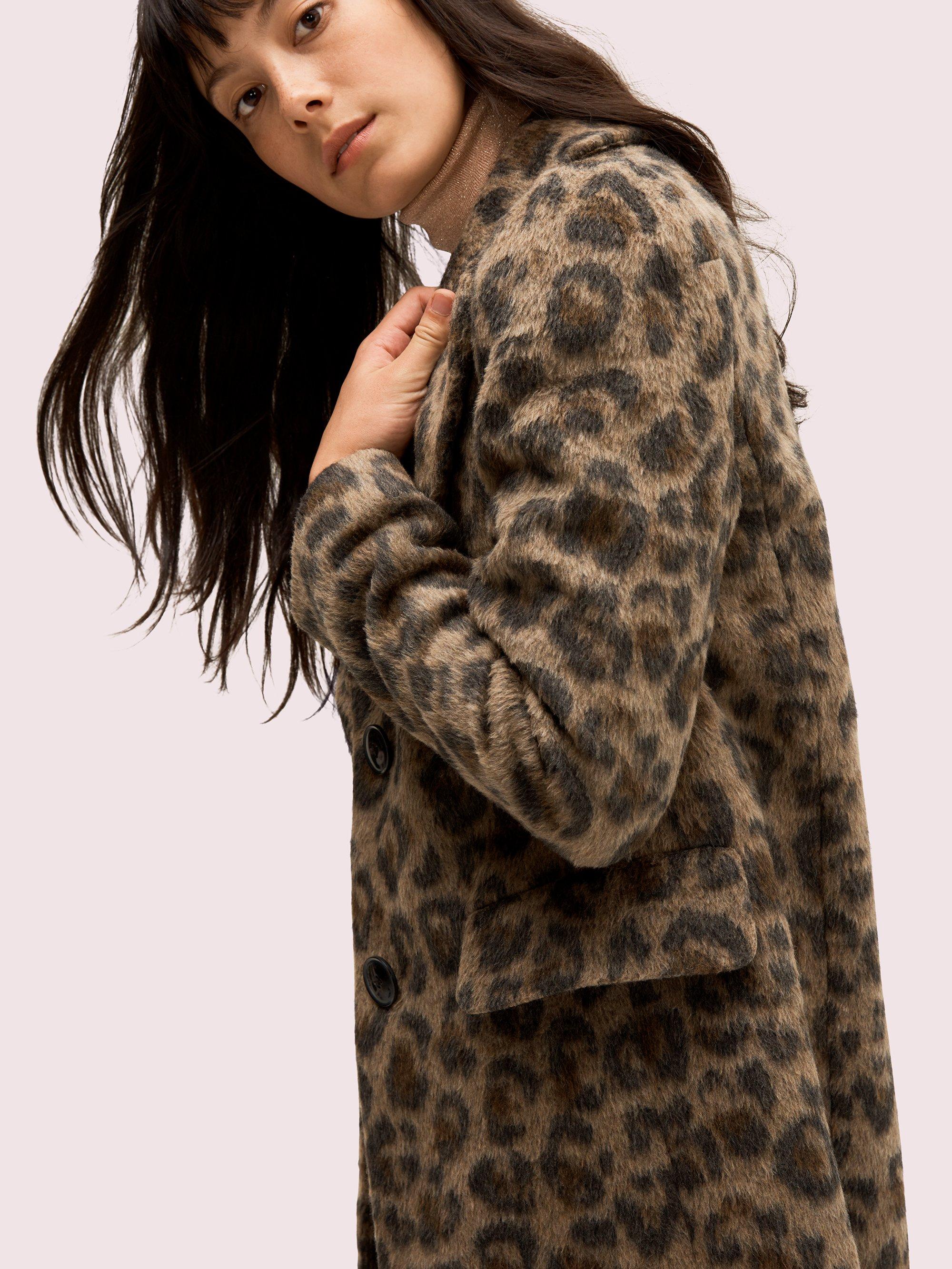 kate spade leopard coat