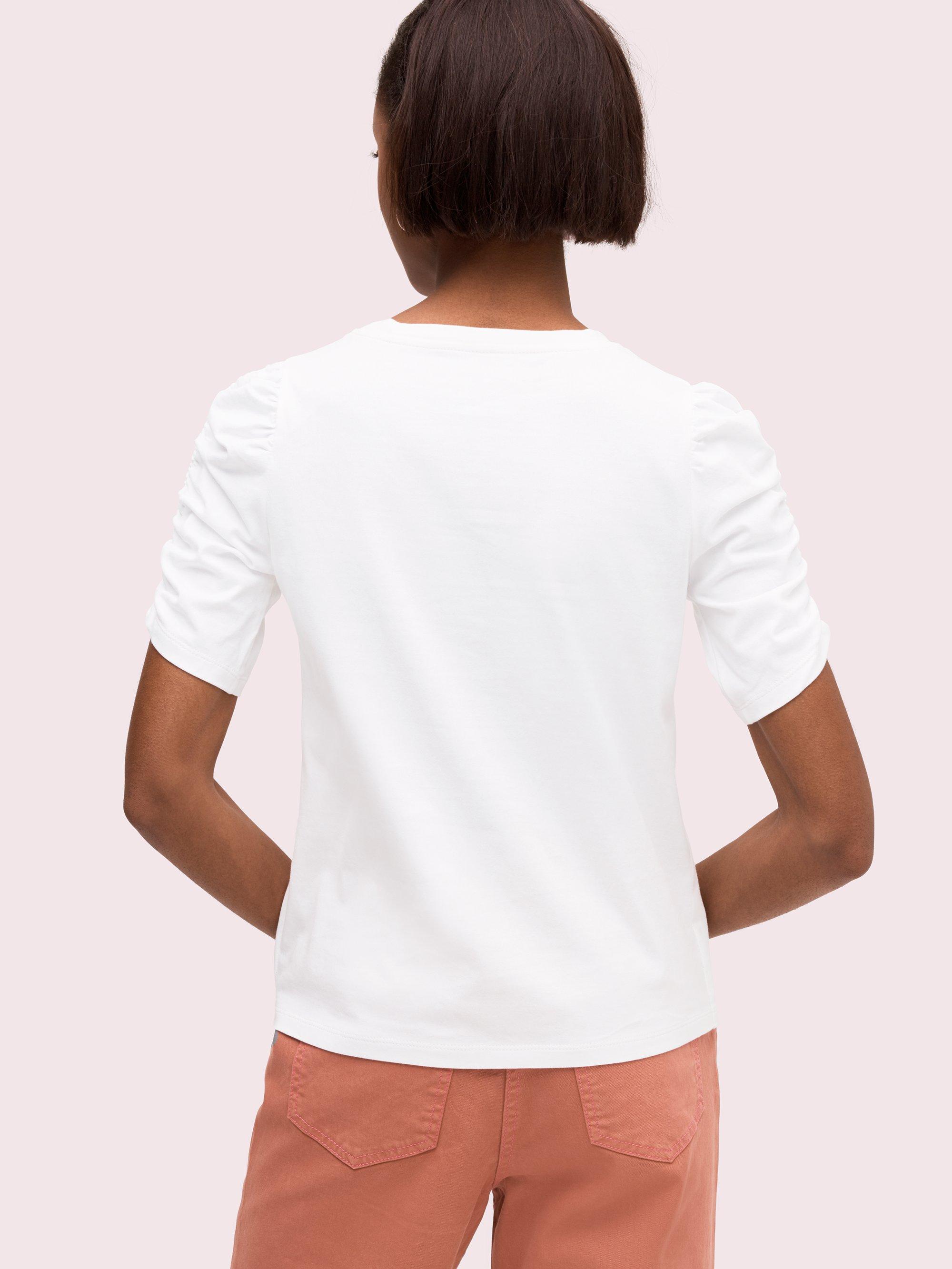 kate spade ruched sleeve tee