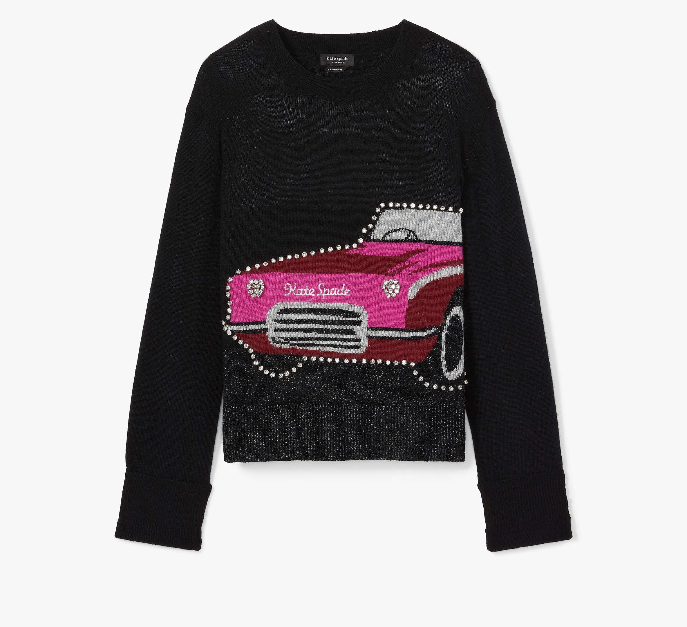Kate Spade Embellished Car Sweater in Black Lyst UK