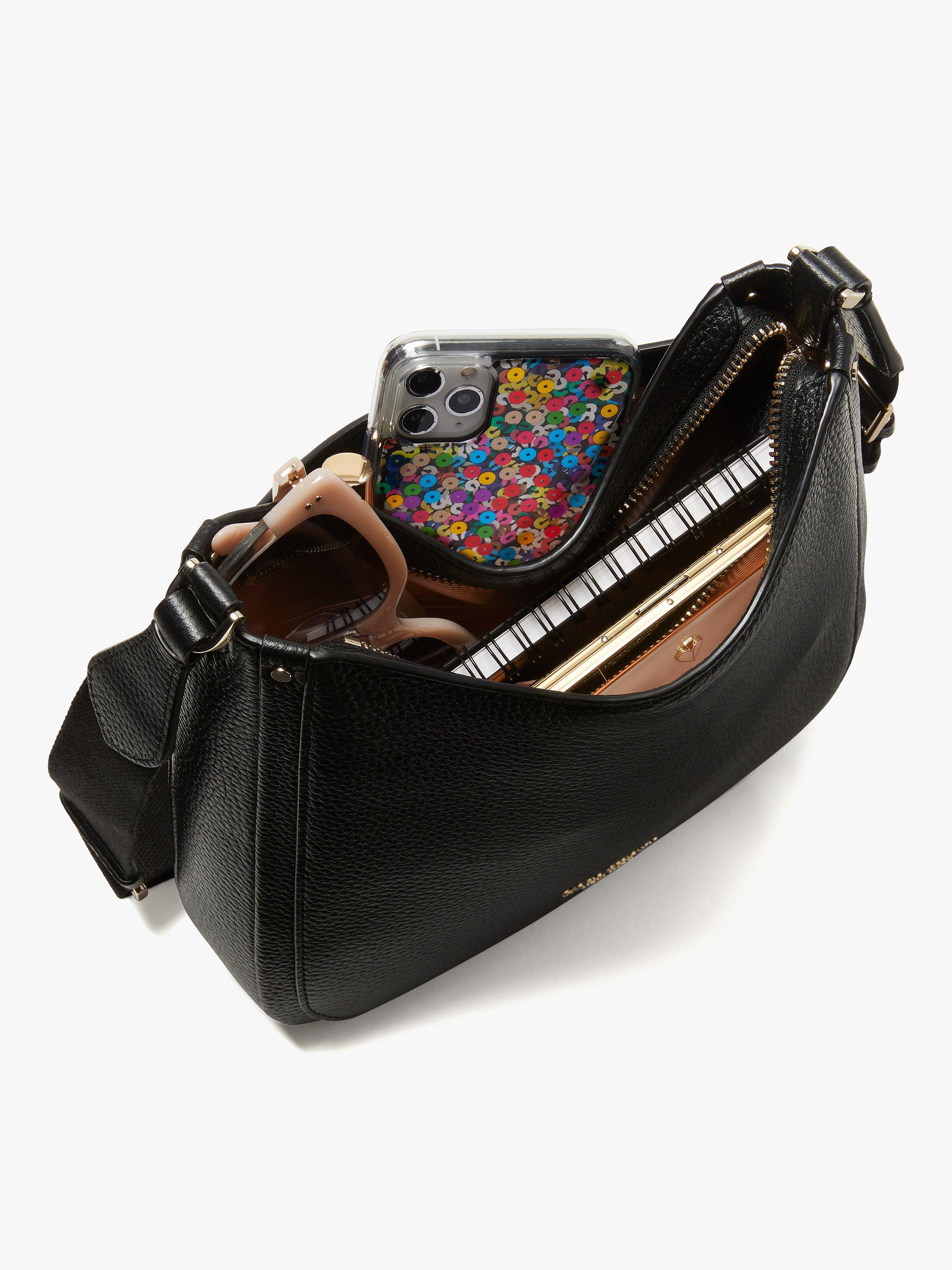 Kate Spade Leather Roulette Medium Messenger Bag in Black Lyst