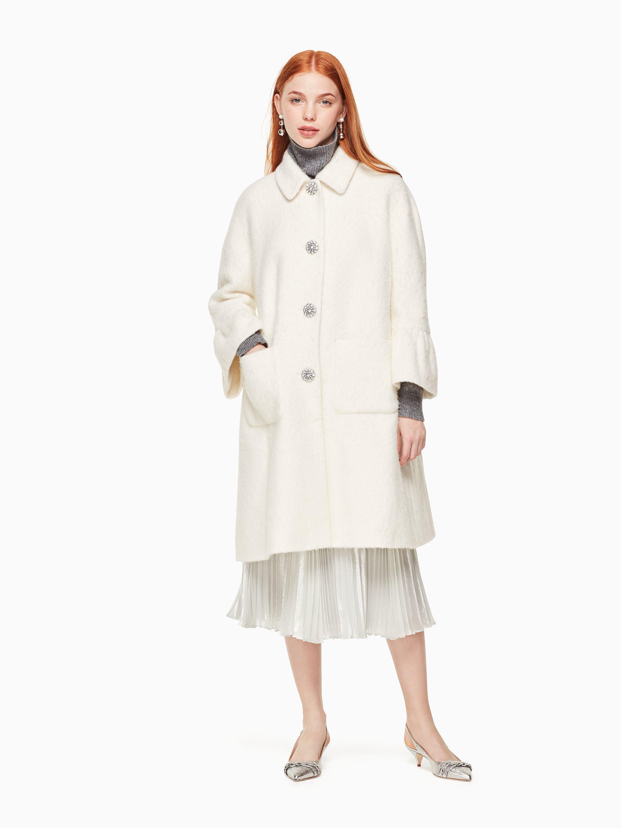 kate spade white coat