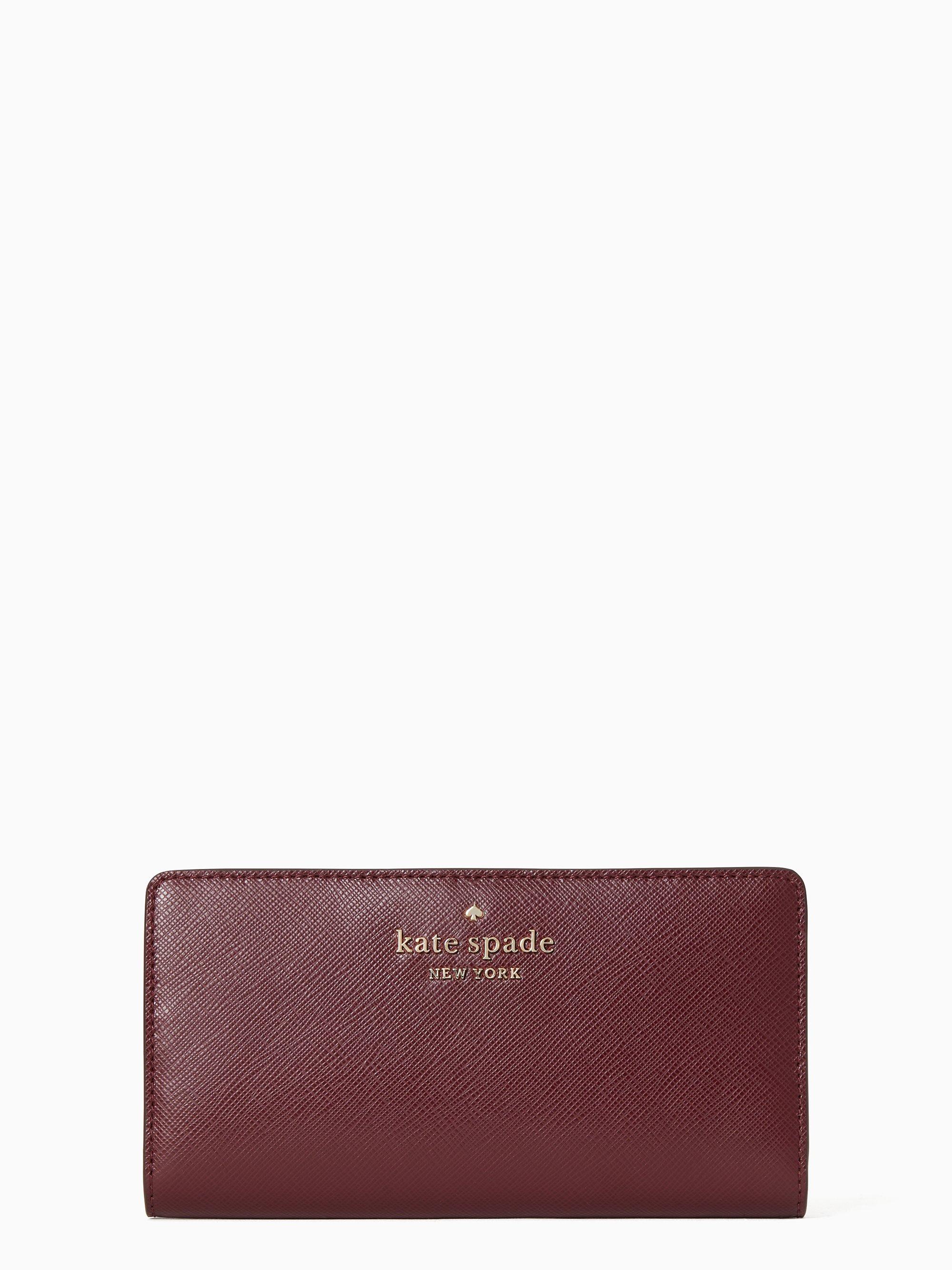 Kate Spade Leather Staci Colorblock Large Slim Bifold Wallet - Lyst