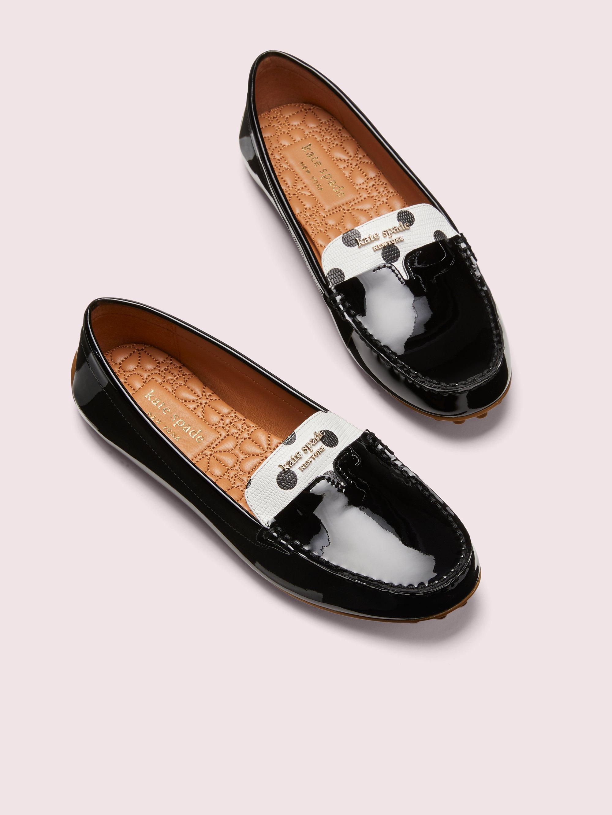 kate spade black loafers