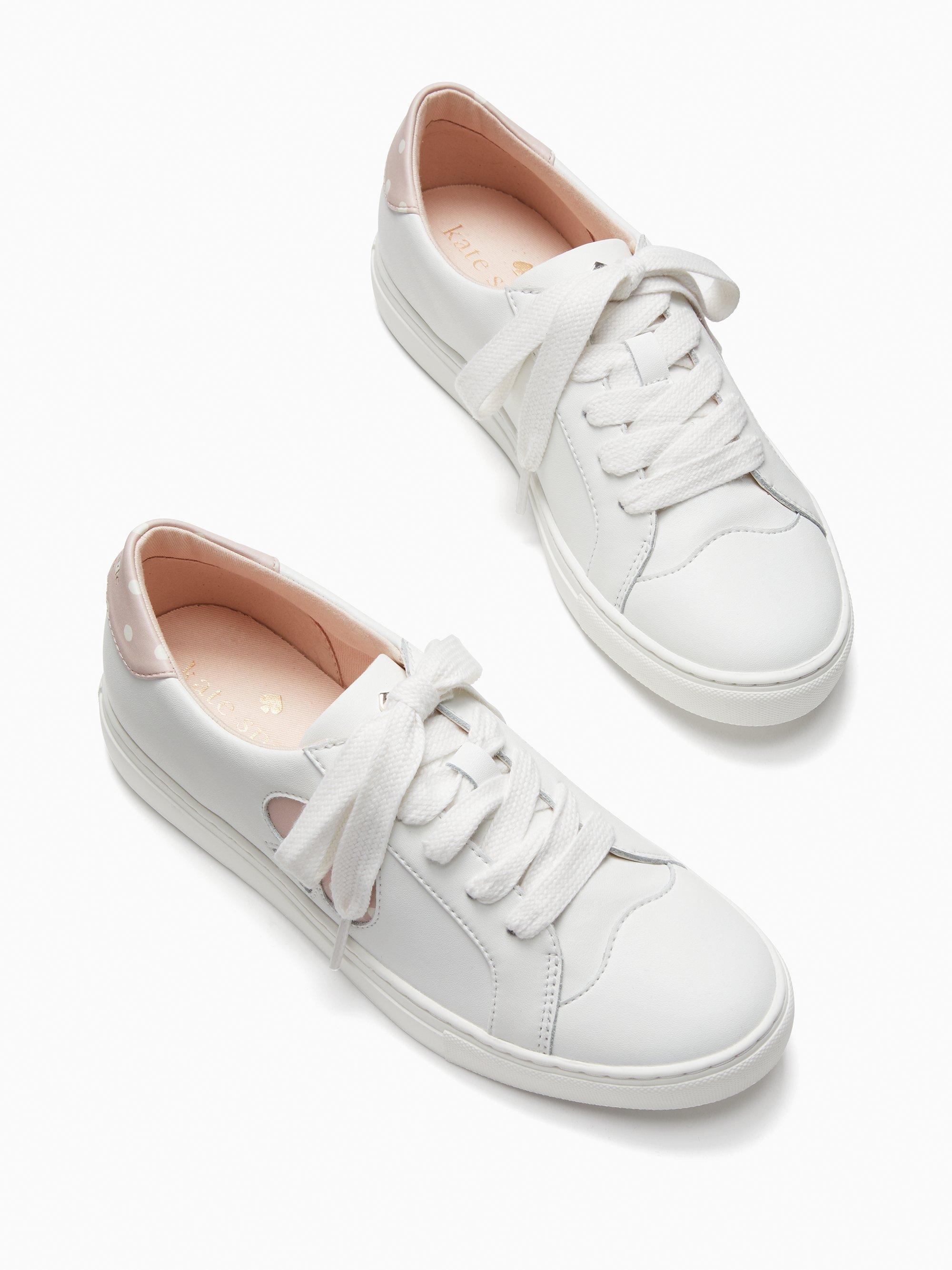 white kate spade sneakers