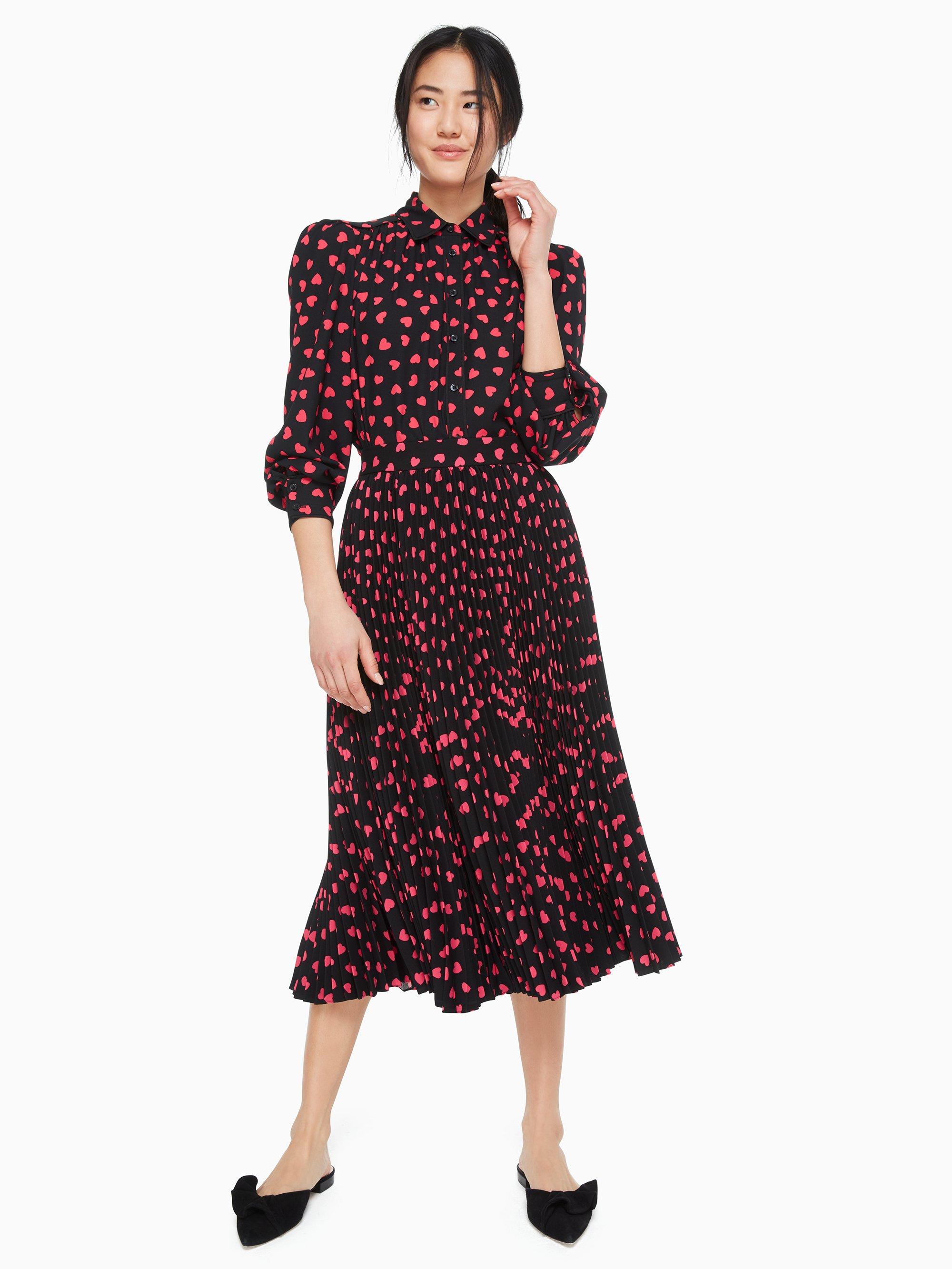 kate spade heartbeat tie neck shirtdress