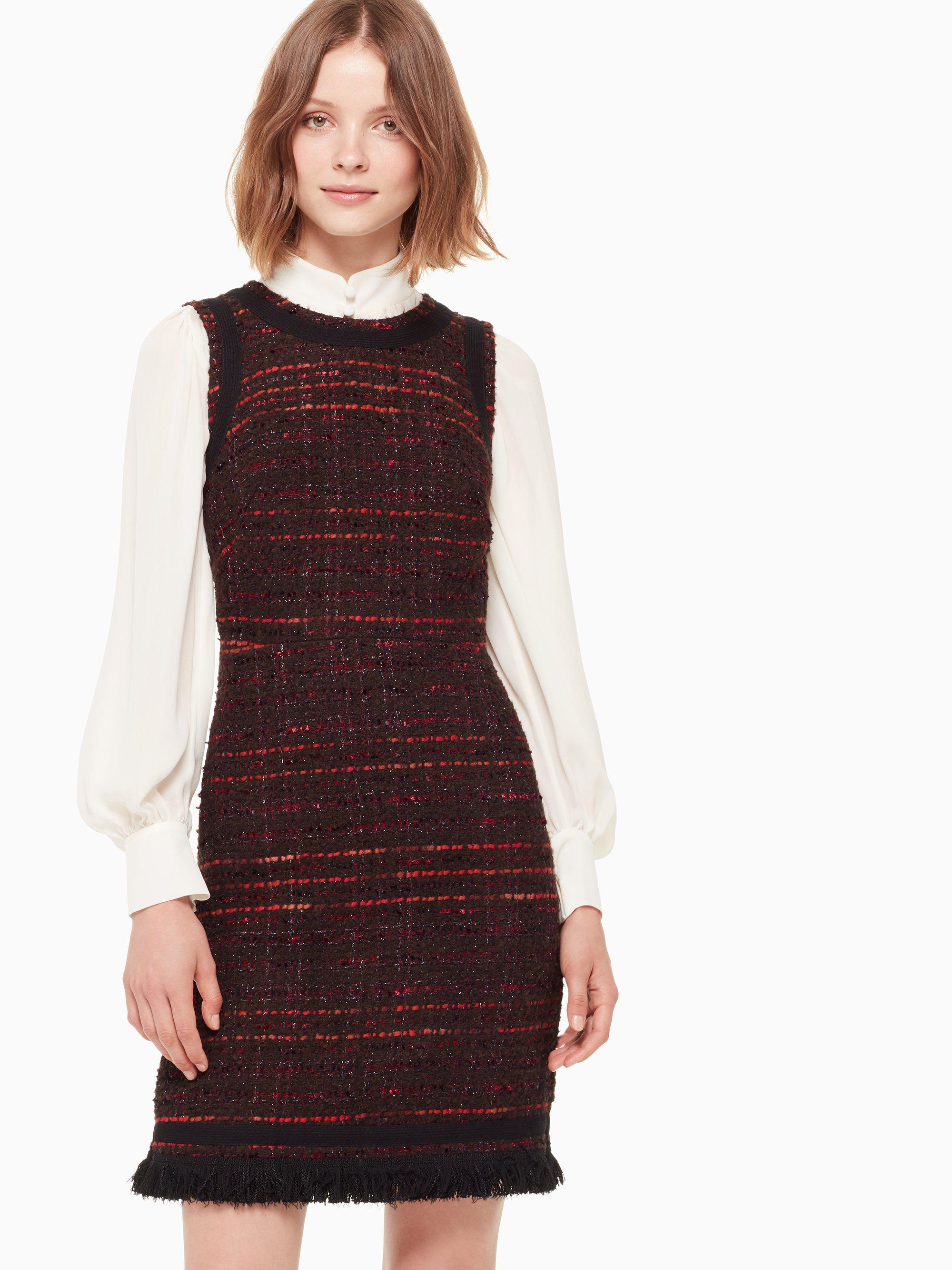 tweed fringe dress