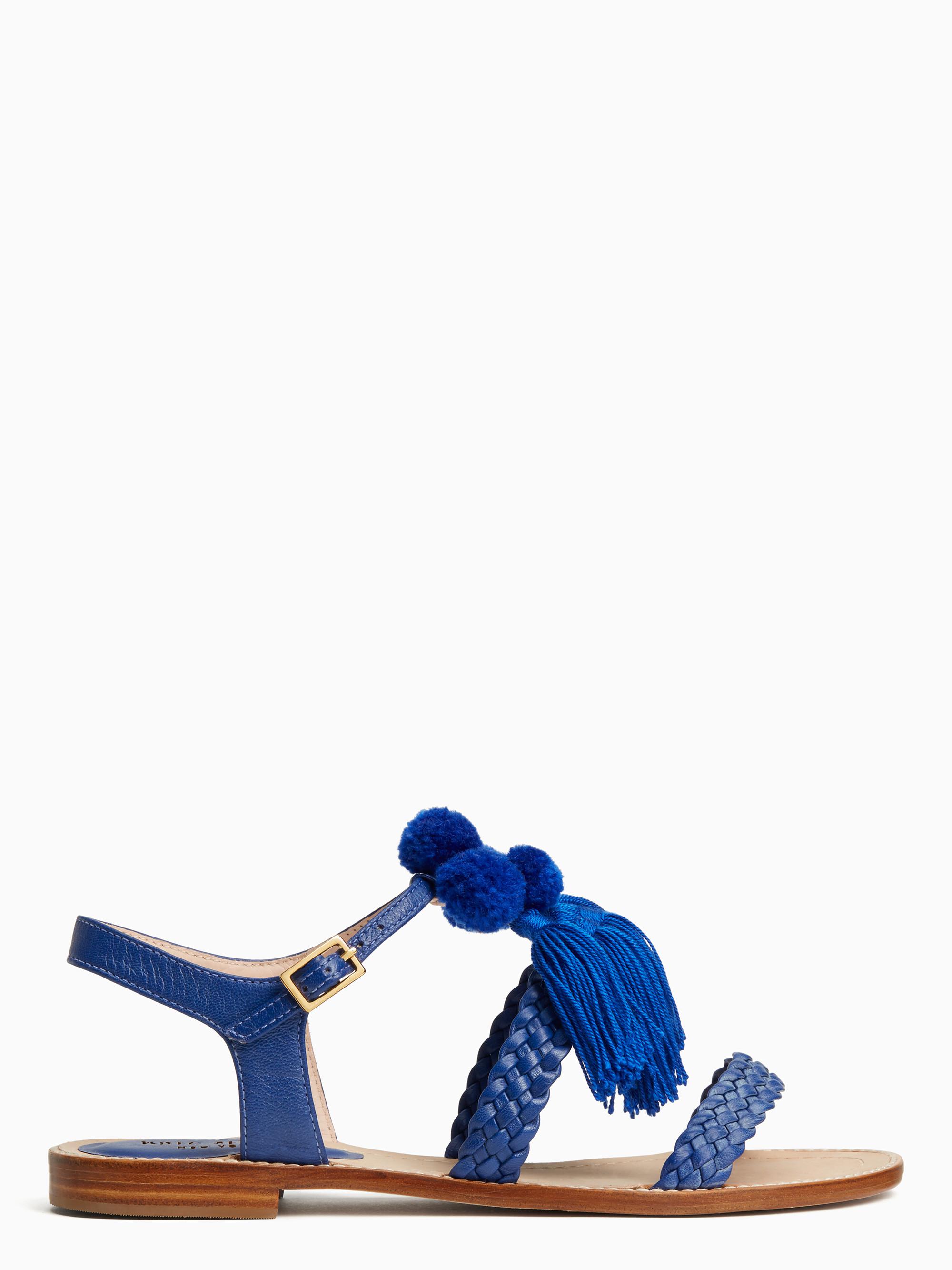 Kate Spade Leather Sunset Sandals in Cobalt (Blue) - Lyst