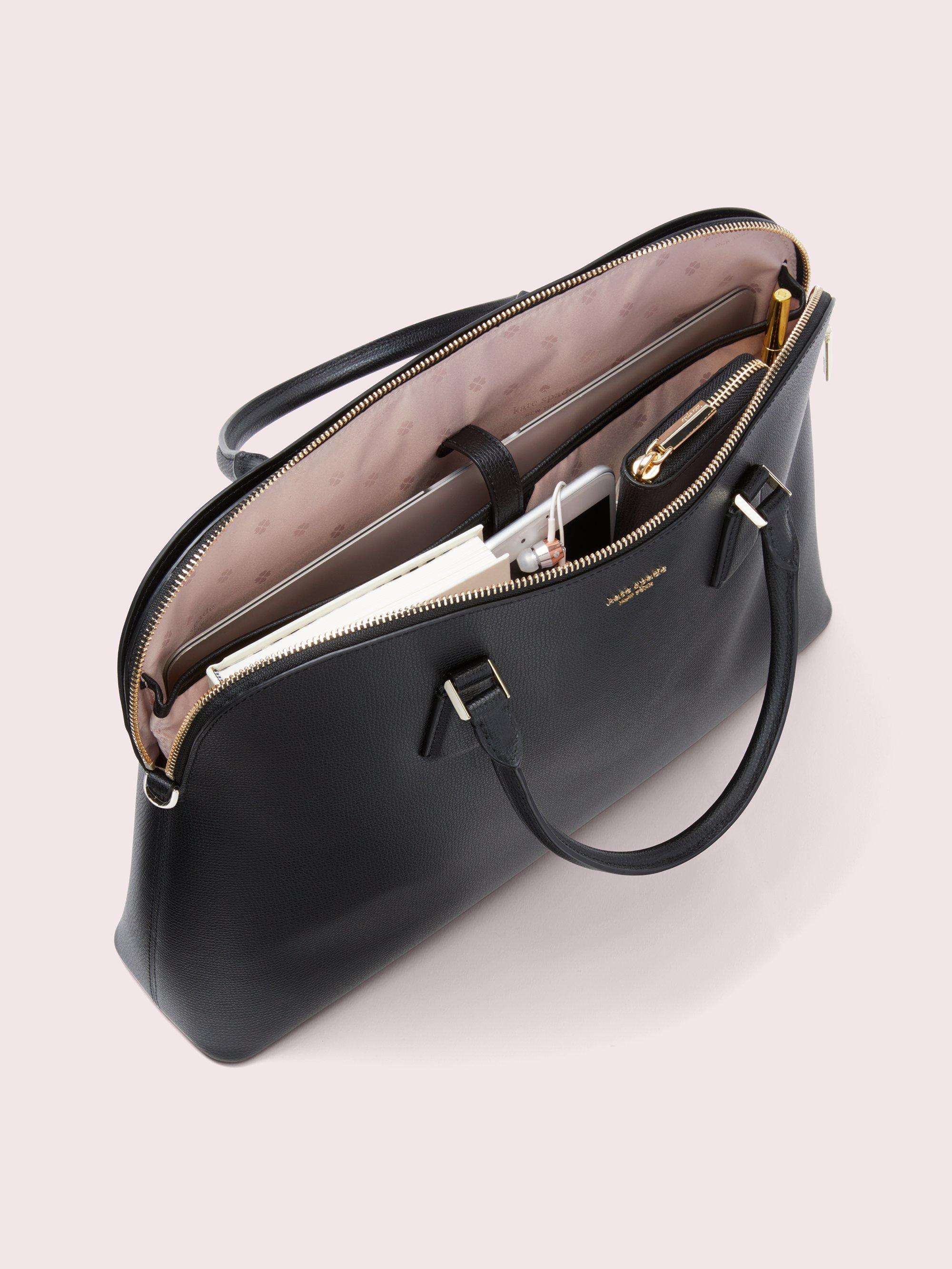 Kate Spade Leather Sylvia Universal Slim Laptop Bag in Black | Lyst