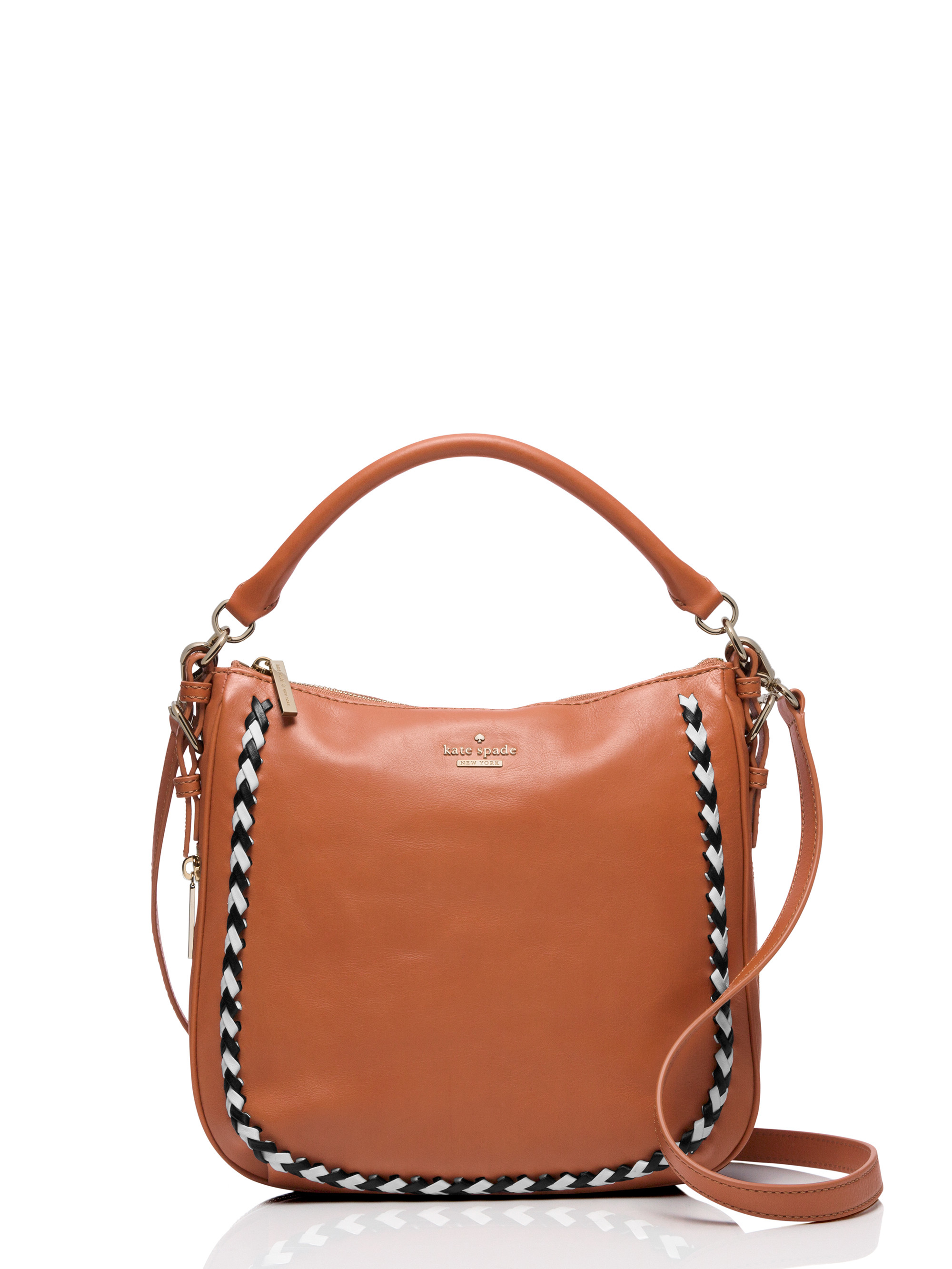 kate spade white and brown purse