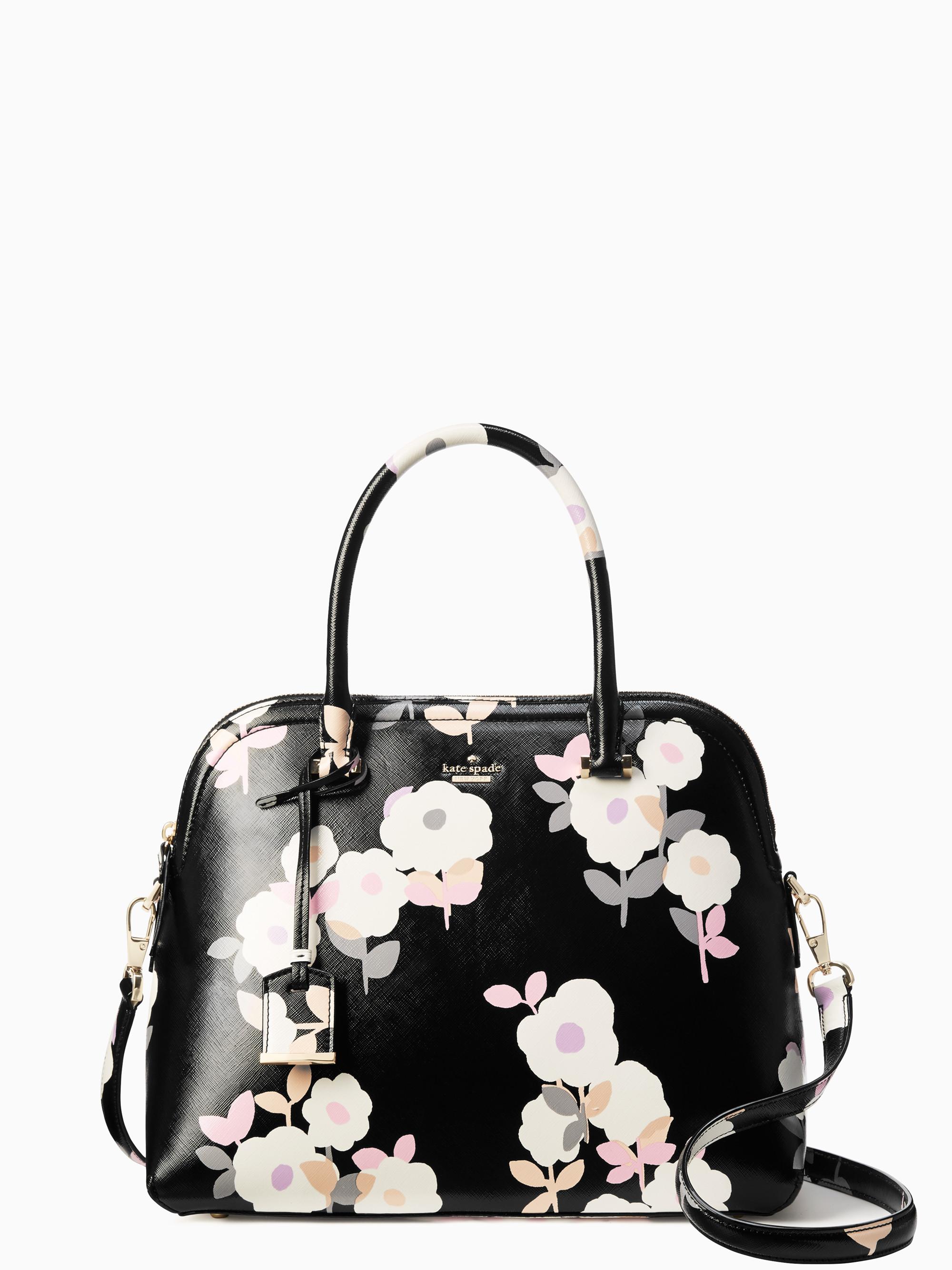 kate spade black floral purse