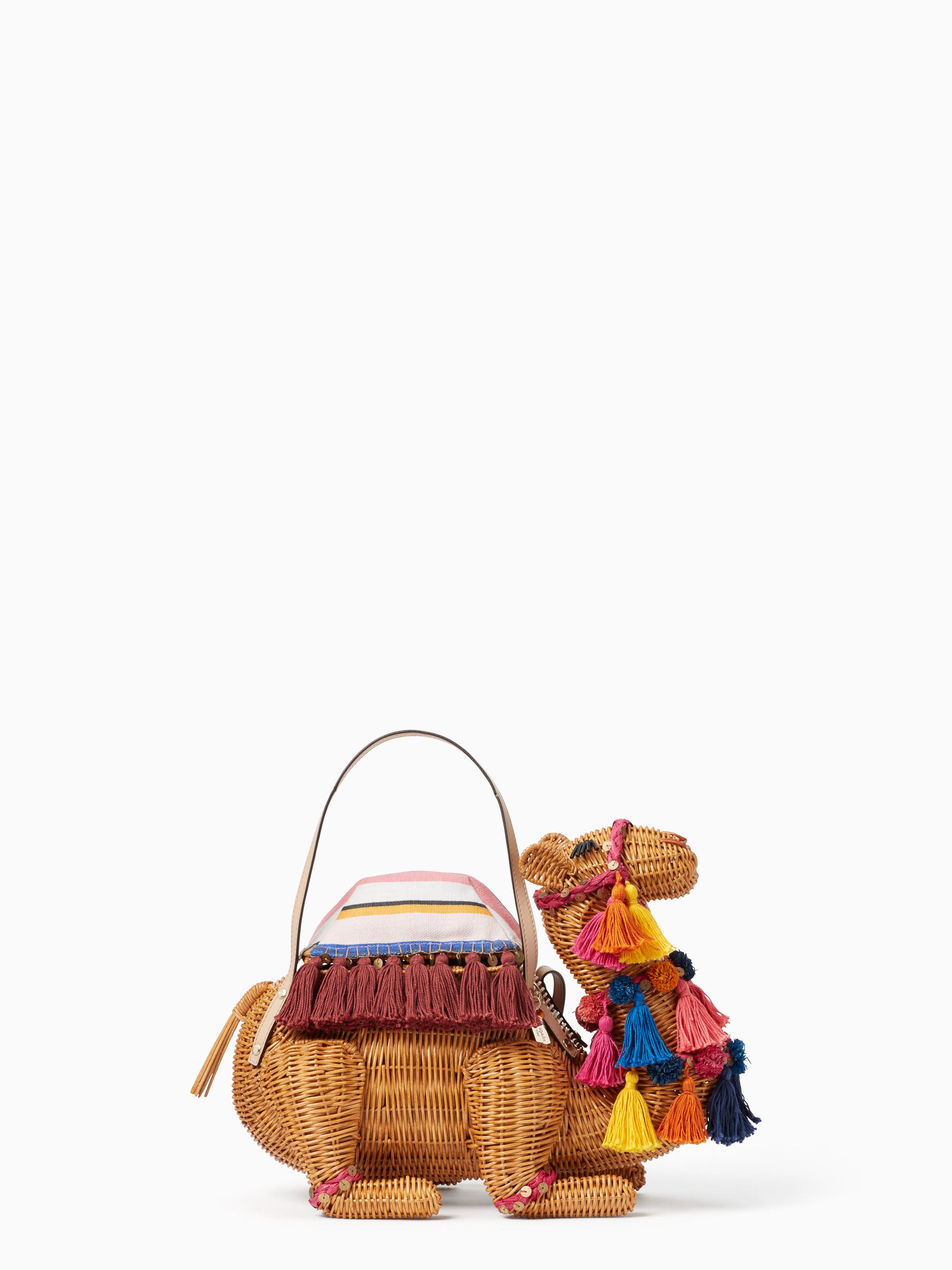 kate spade wicker camel