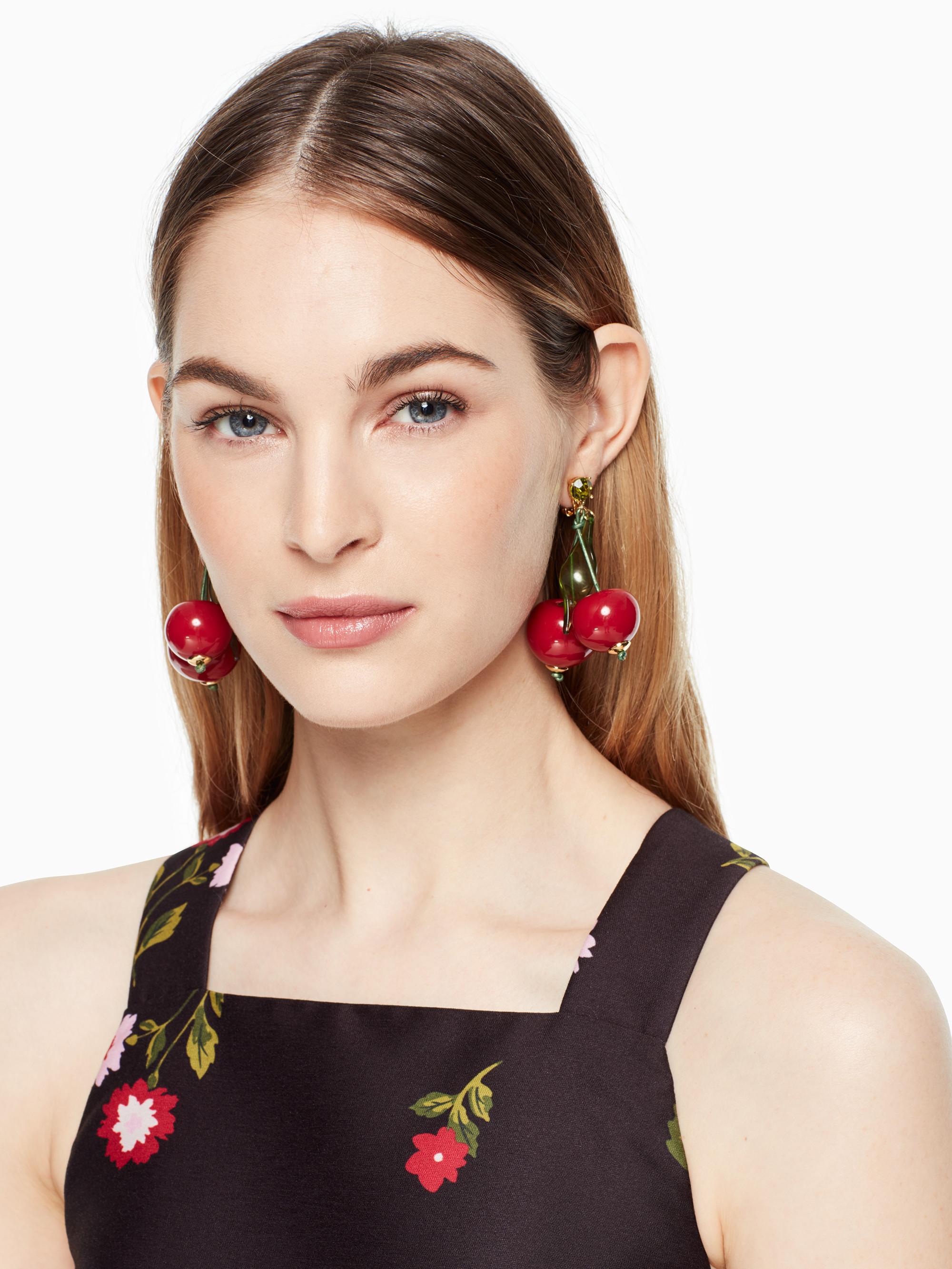 Kate Spade Ma Chérie Cherry Statement Earrings Lyst