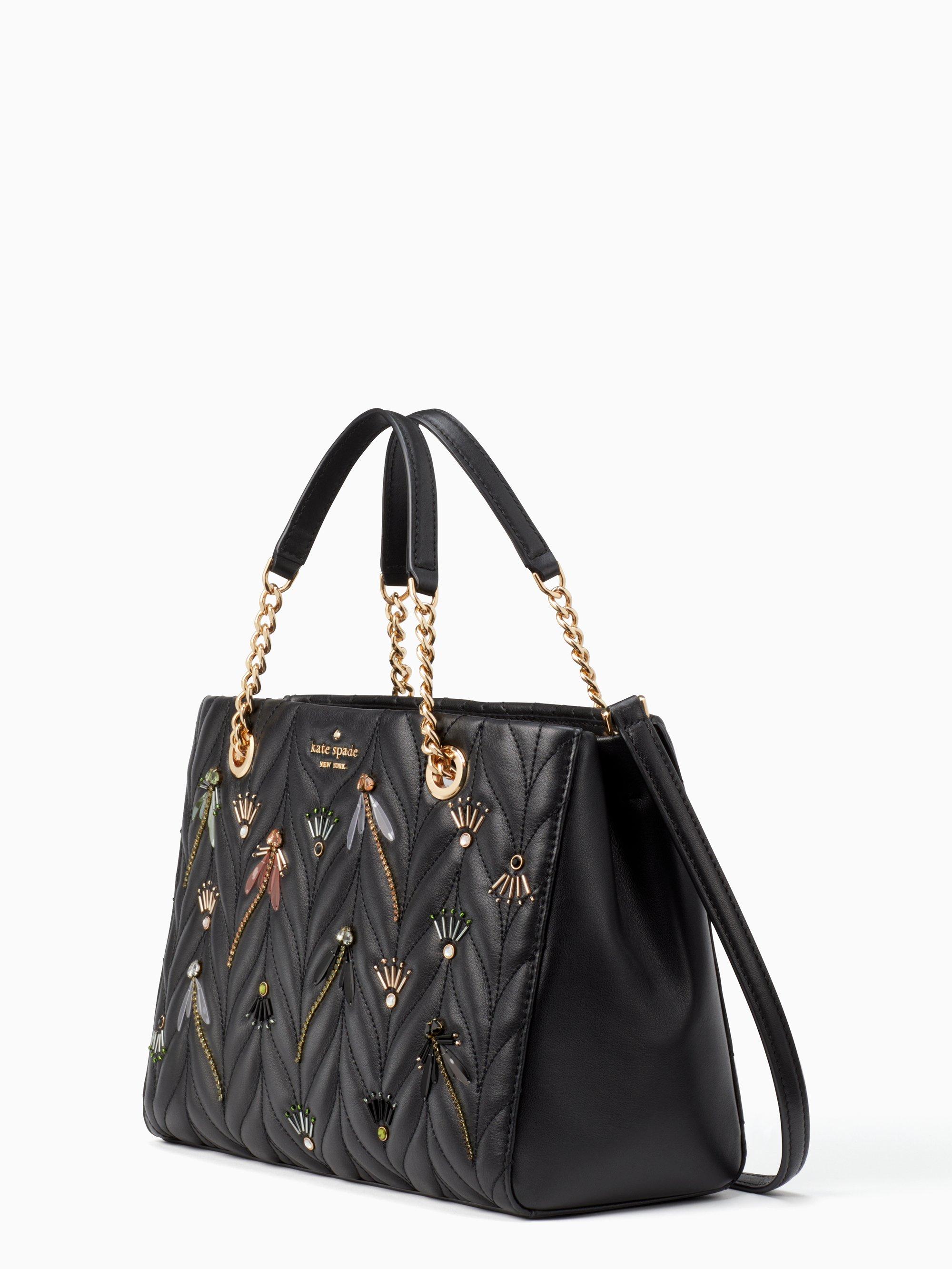 Kate Spade Leather Briar Lane Quilted Dragonfly Meena in Black | Lyst