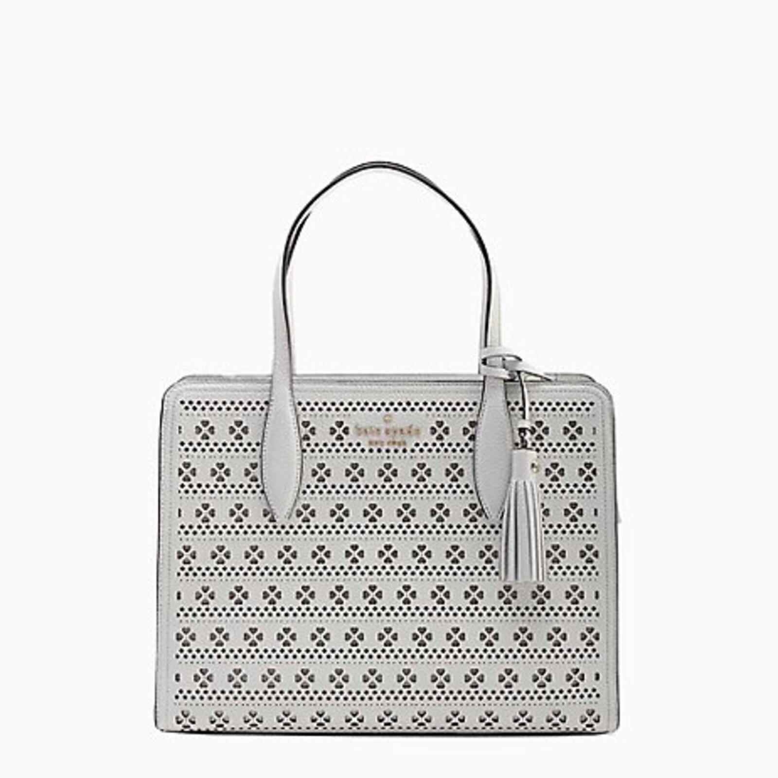 kate spade rowe perf medium top zip satchel