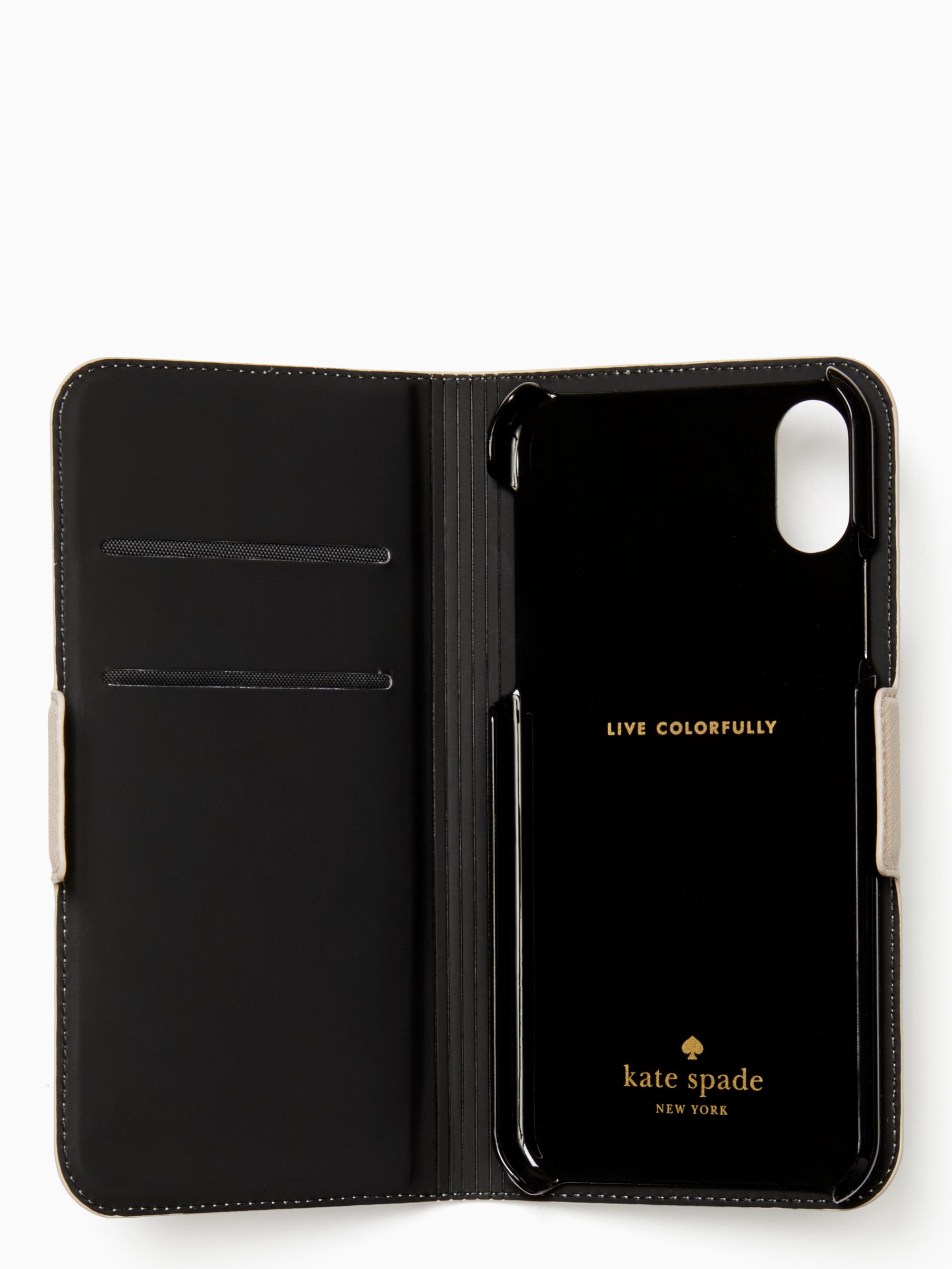 Kate Spade Leather For Minnie Mouse Iphone X & Xs Folio Case - Lyst