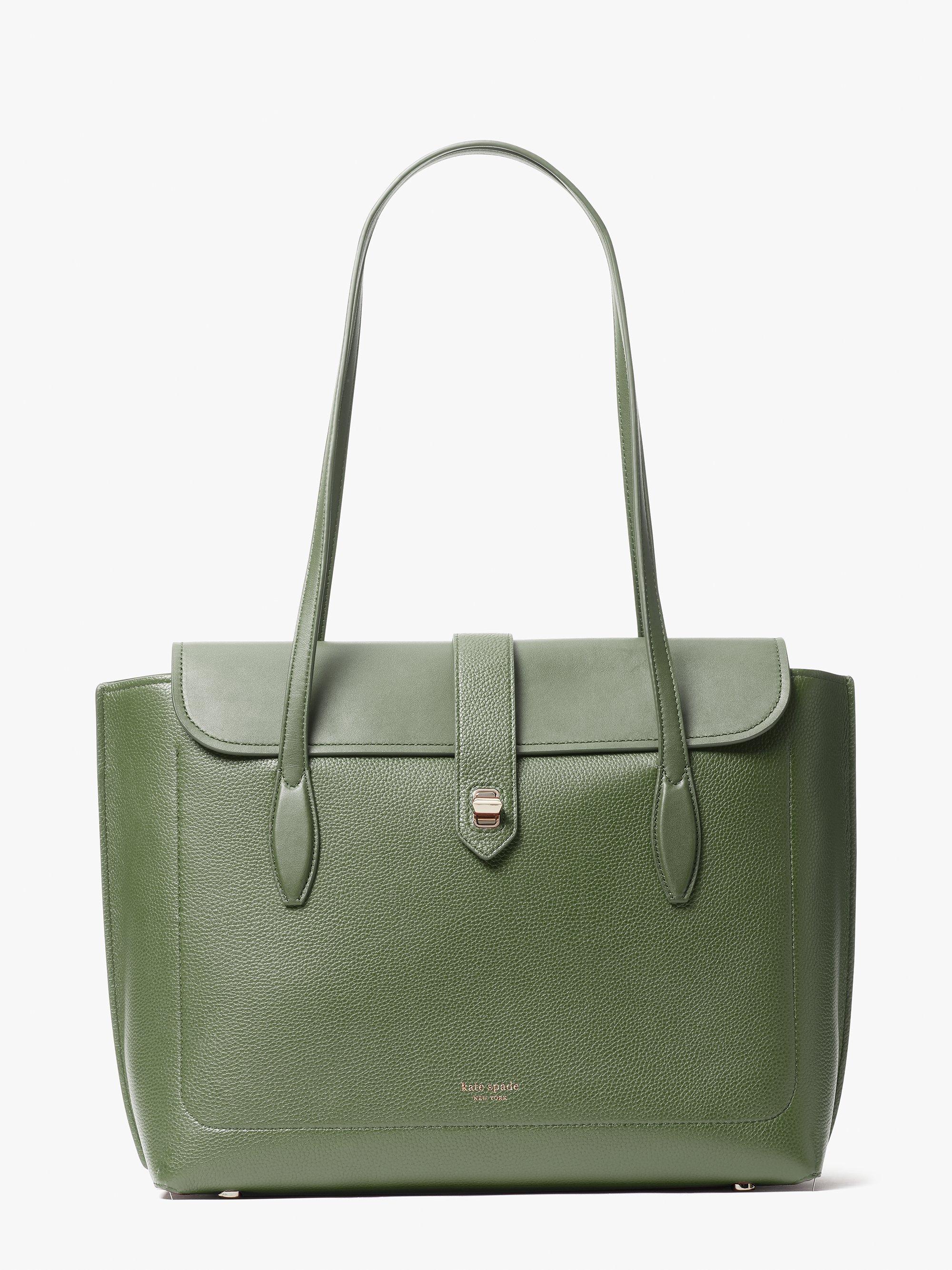 large leather work tote