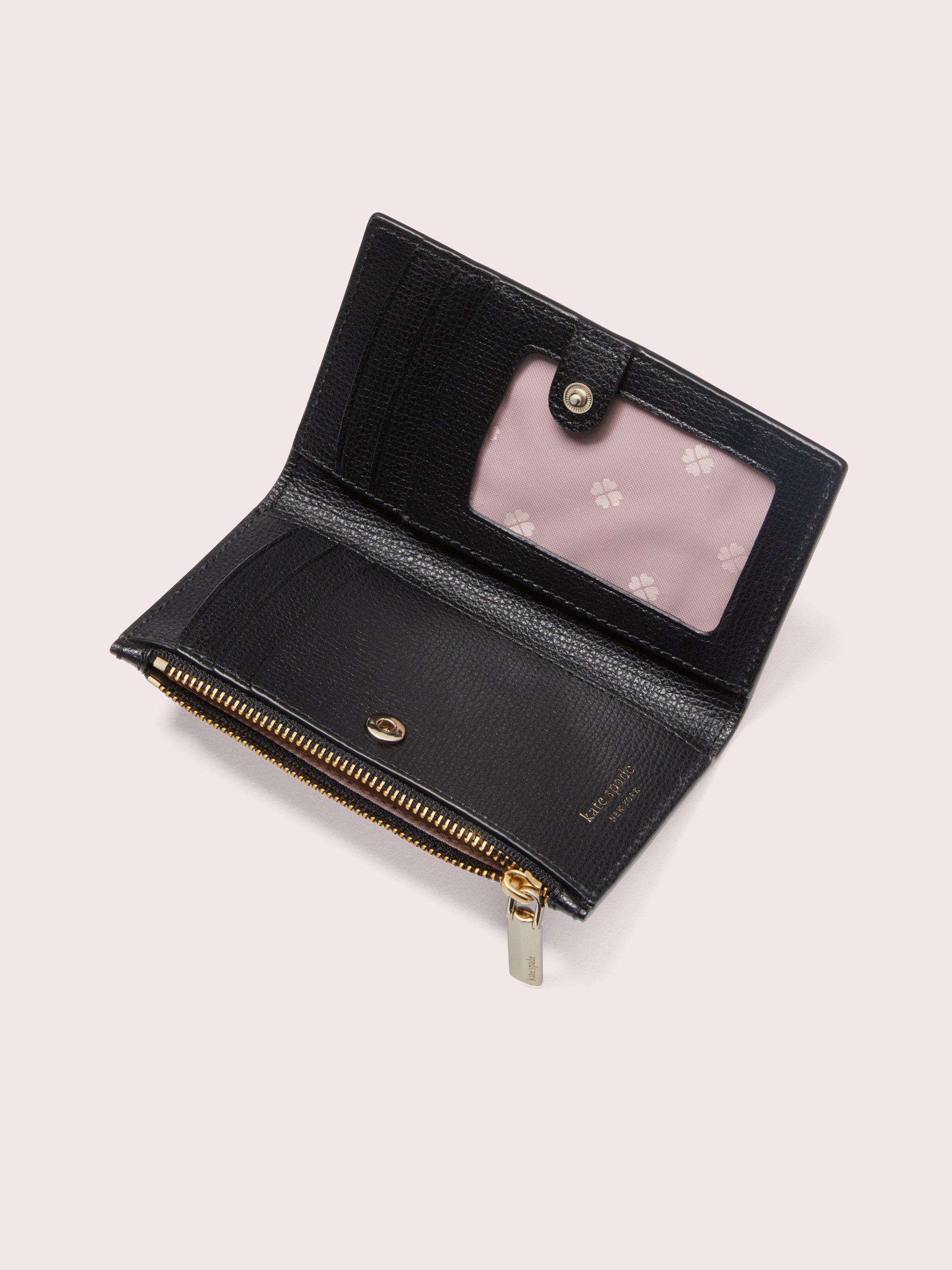 sylvia perforated small slim bifold wallet